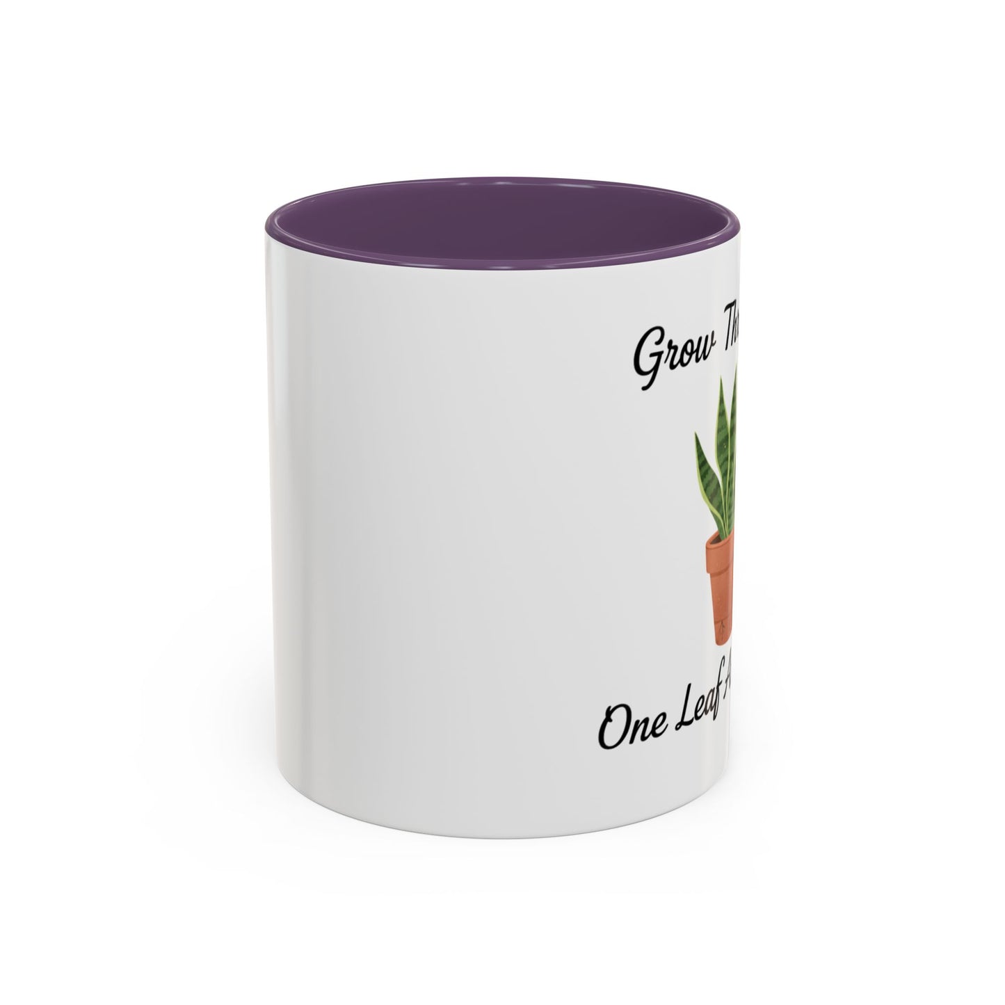 Grow Through It Coffee Mug “One Leaf At A Time” Plant Lover Ceramic Accent Mug