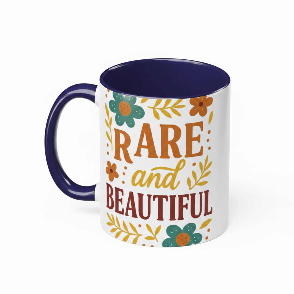 Rare and Beautiful Floral Ceramic Coffee Mug | Inspirational Gift for Her