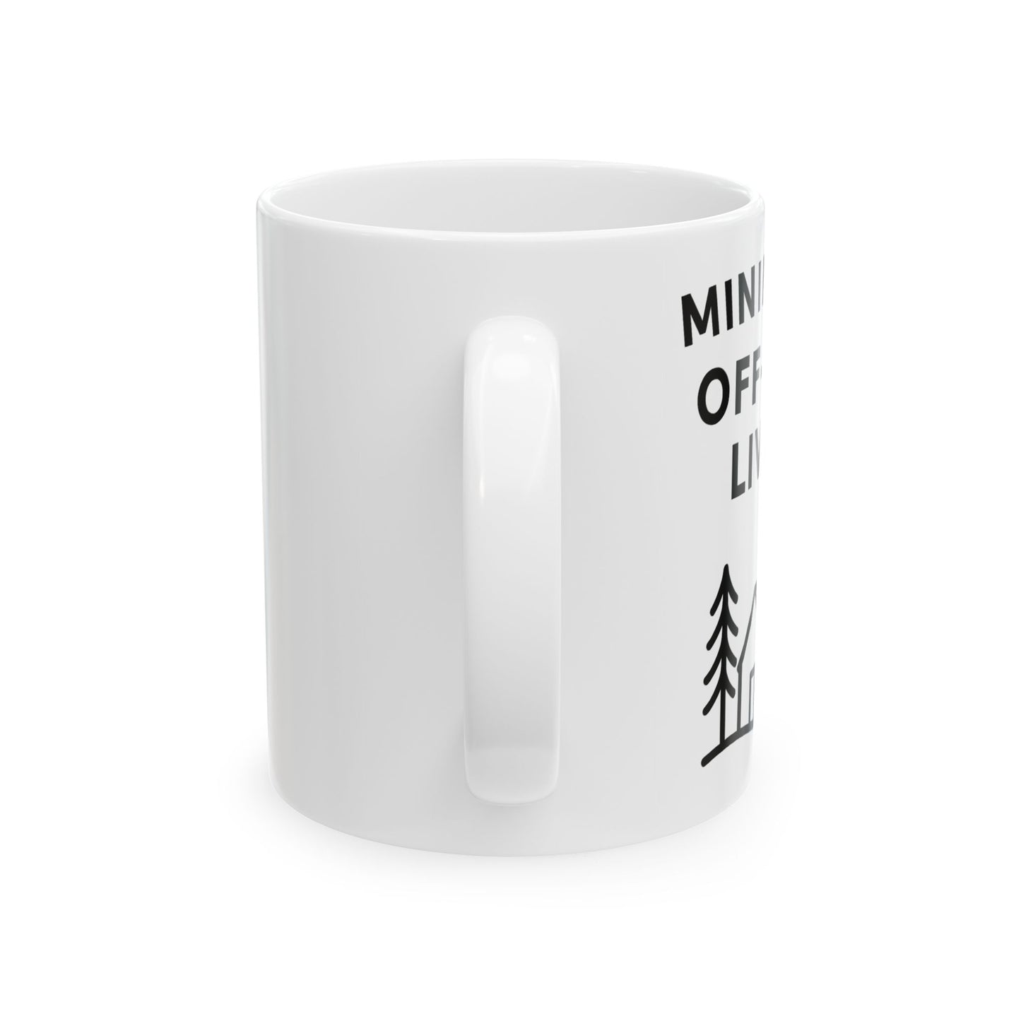 Minimalist Camper Ceramic Coffee Mug, 11oz or 15oz