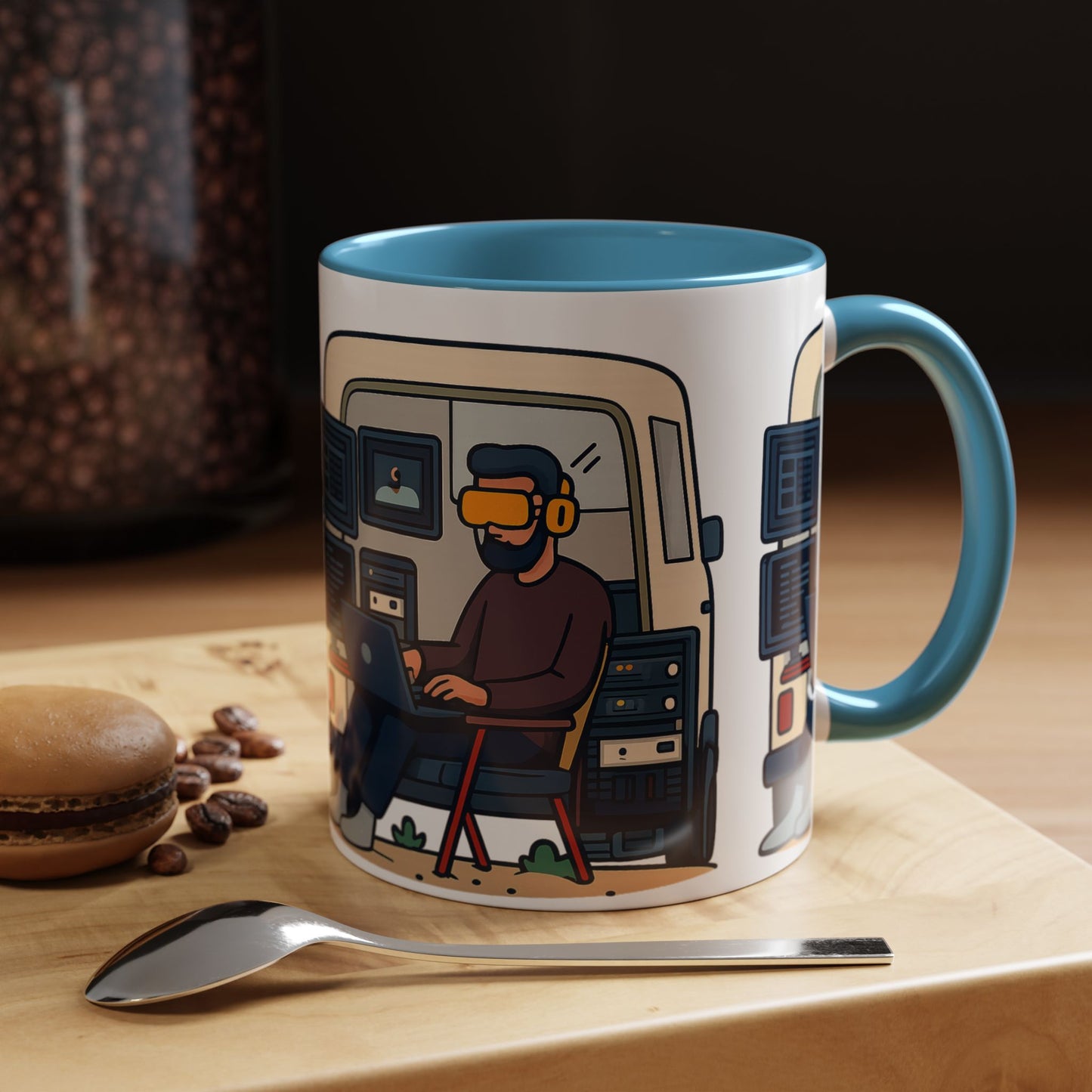 Retro Camper Van Ceramic Coffee Mug, 11oz or 15oz