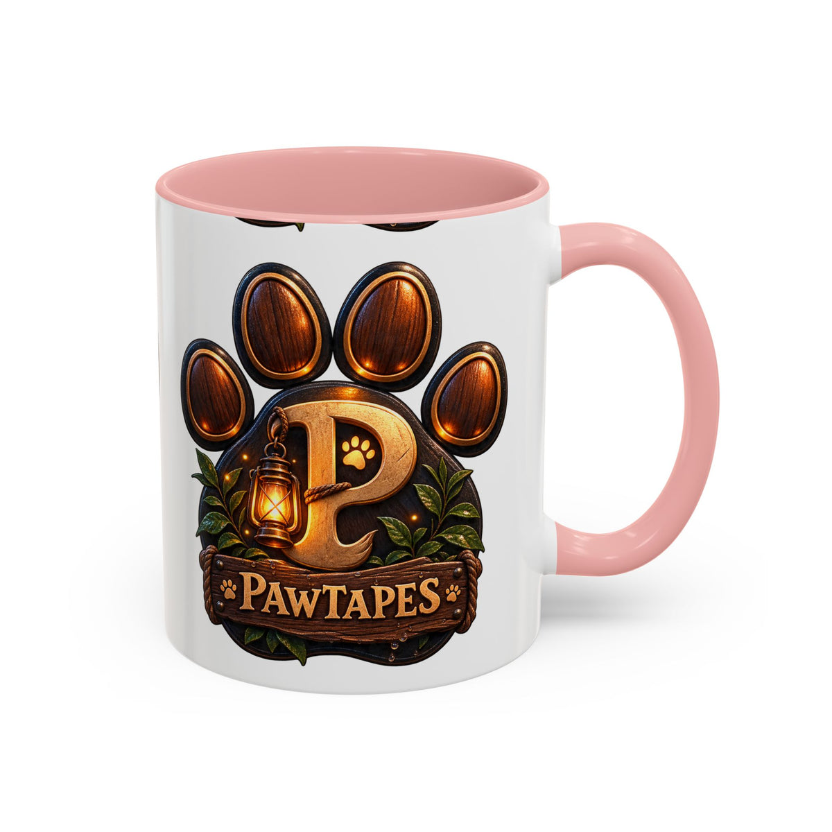 PawTapes Paw Print Accent Mug — Official Channel Merch | 11oz & 15oz