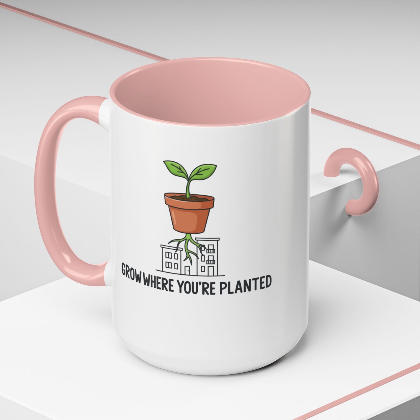 Watered & Well Planted Ceramic Coffee Mug | Plant Lover Gift