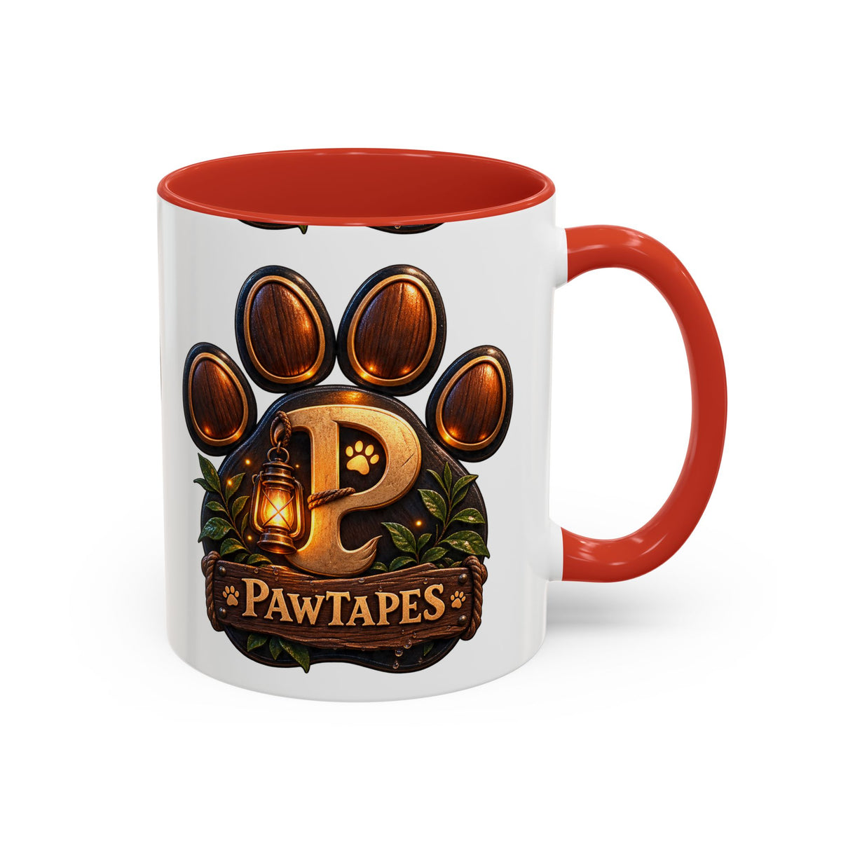 PawTapes Paw Print Accent Mug — Official Channel Merch | 11oz & 15oz