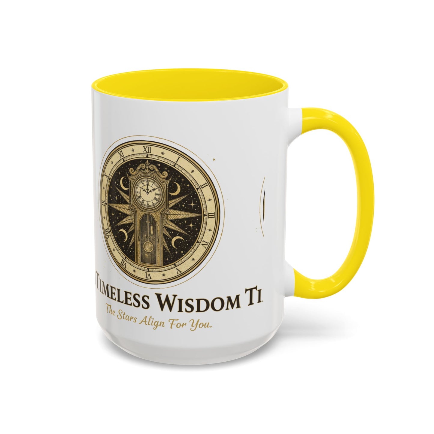 Vintage Celestial Clock Ceramic Coffee Mug | Timeless Wisdom Gift