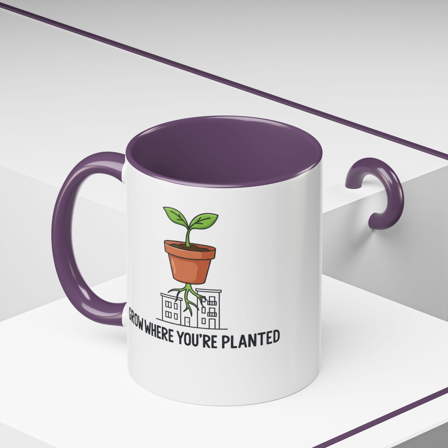 Watered & Well Planted Ceramic Coffee Mug | Plant Lover Gift