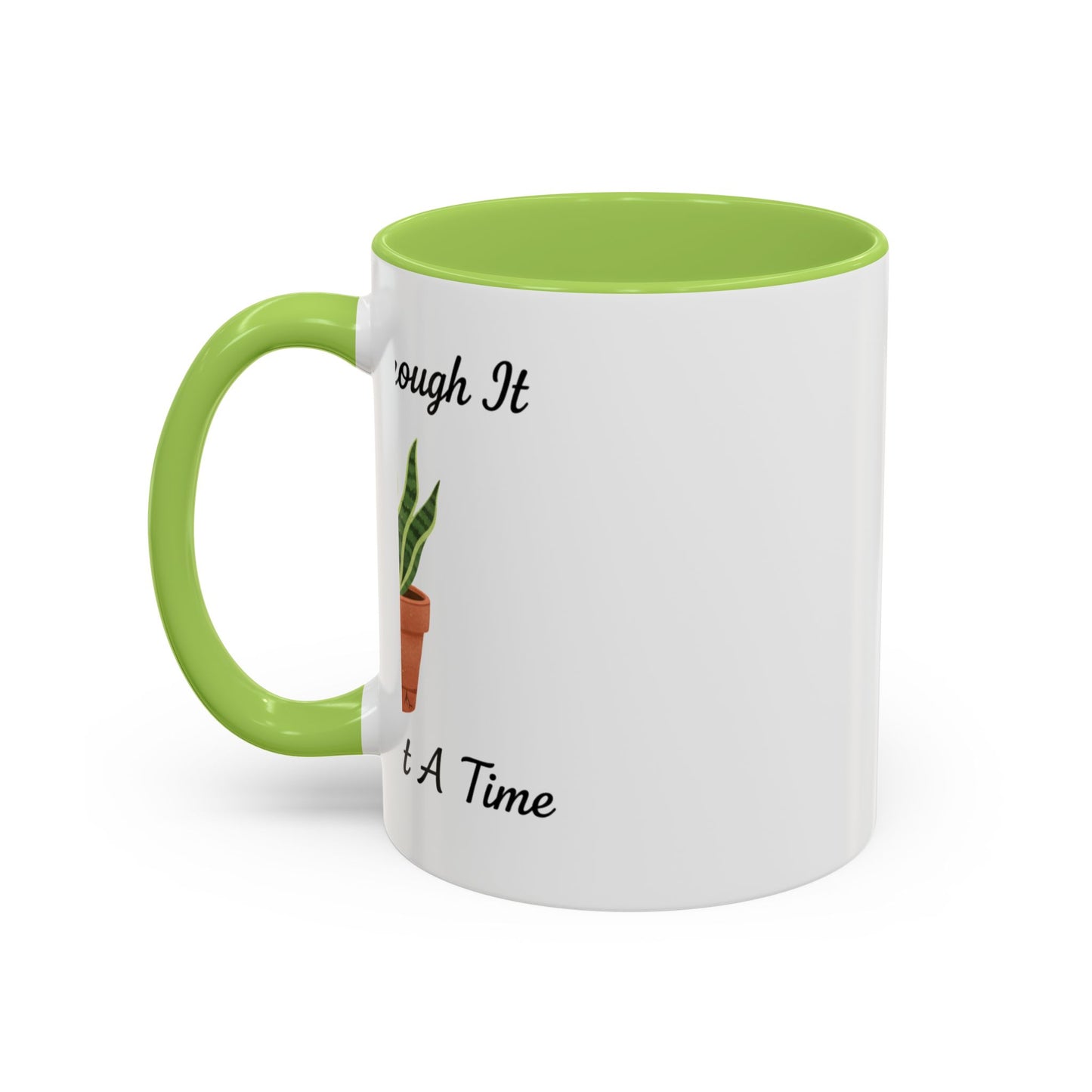 Grow Through It Coffee Mug “One Leaf At A Time” Plant Lover Ceramic Accent Mug