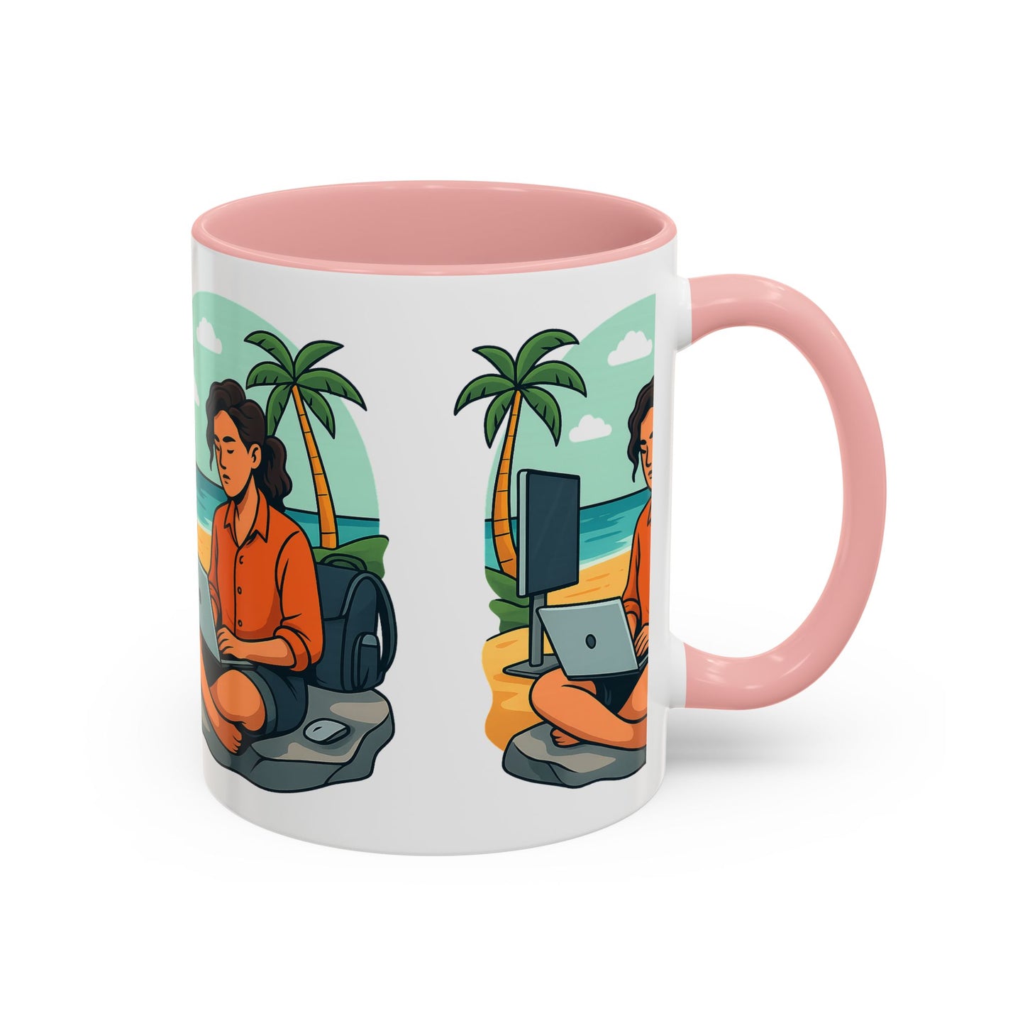 “Be Beautiful” Black-Trim Ceramic Coffee Mug