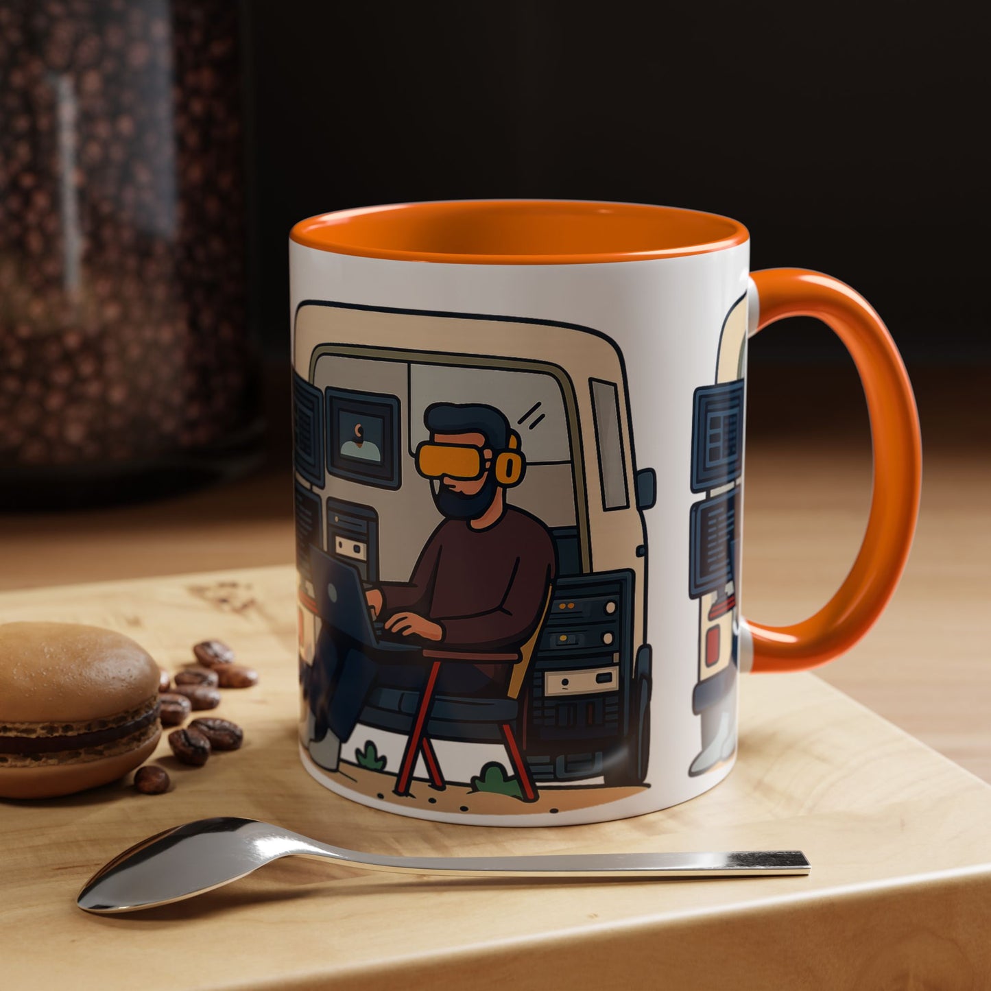 Retro Camper Van Ceramic Coffee Mug, 11oz or 15oz