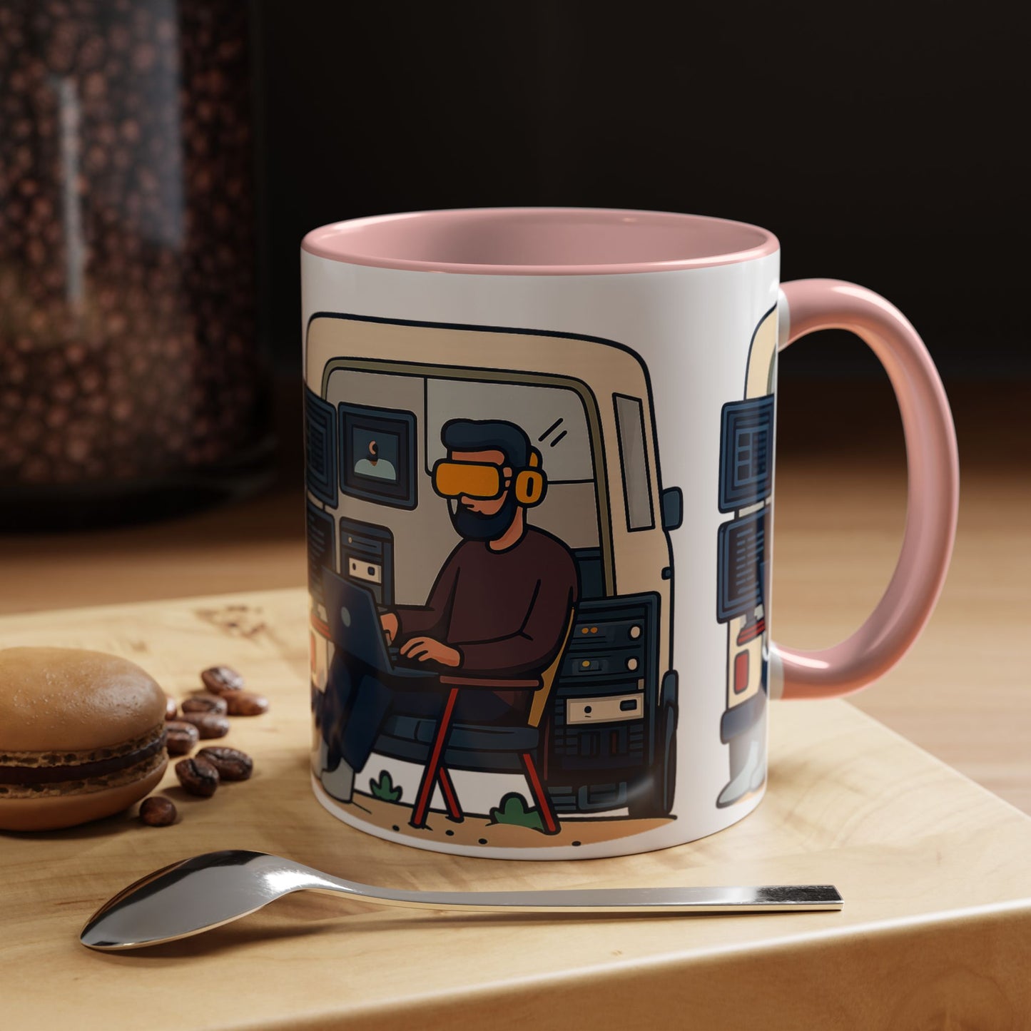 Retro Camper Van Ceramic Coffee Mug, 11oz or 15oz