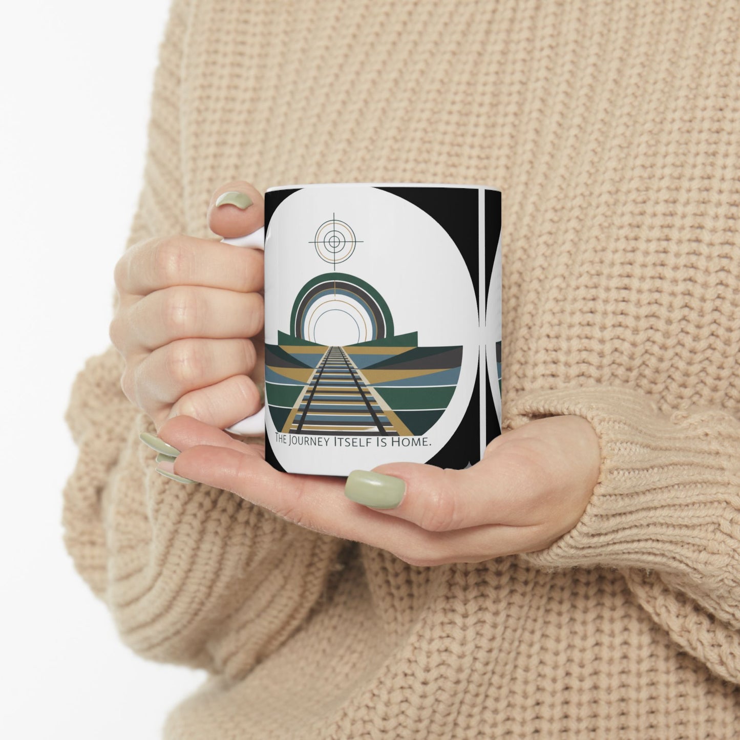 Adventure Path Ceramic Mug  “The Journey Leads You Home” Inspirational Coffee Mug