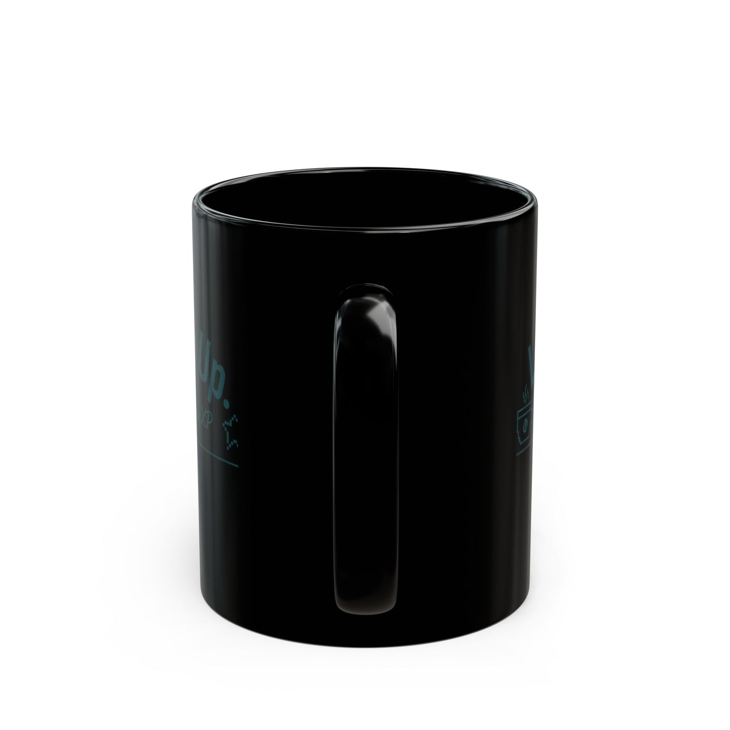 Black Ceramic Gaming Coffee Mug – "Leveling Up. Requires Coffee & XP"