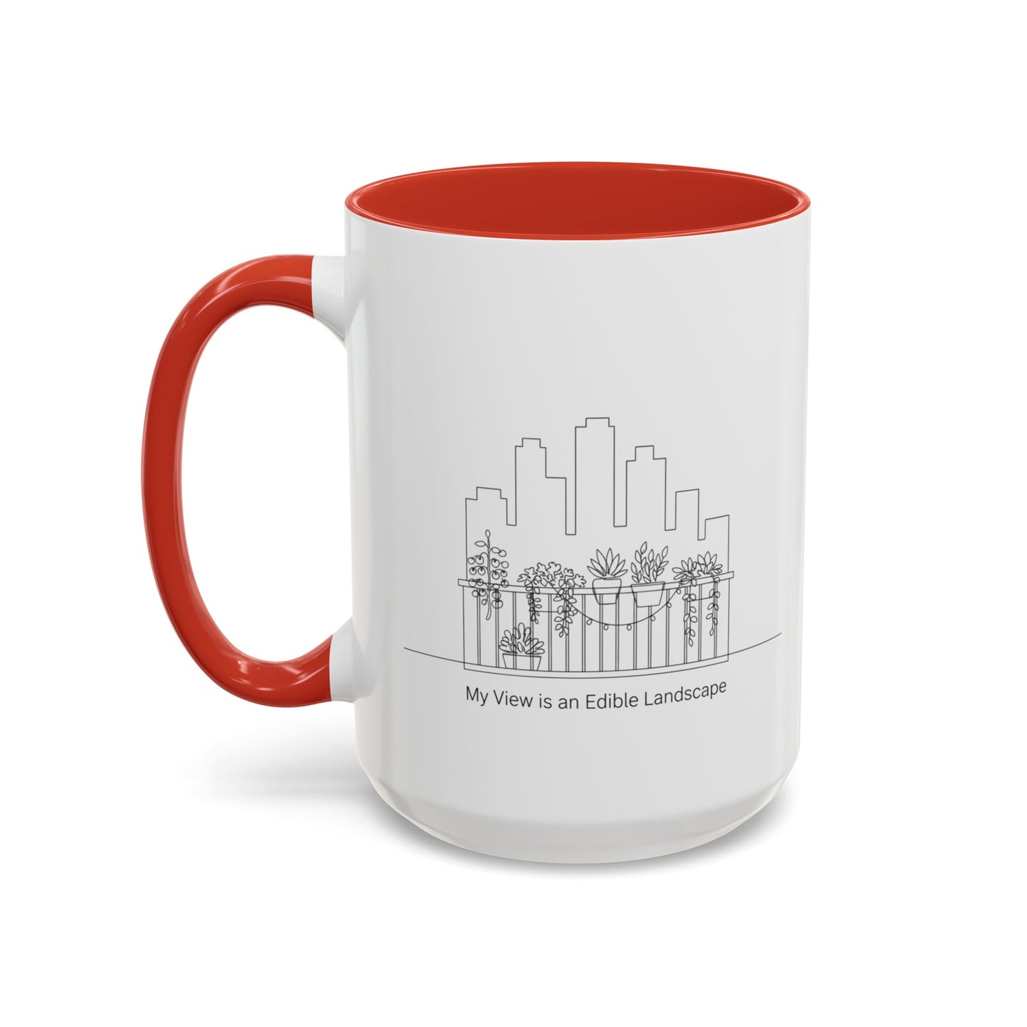 City Skyline Ceramic Coffee Mug, 11/15 oz Minimalist Design