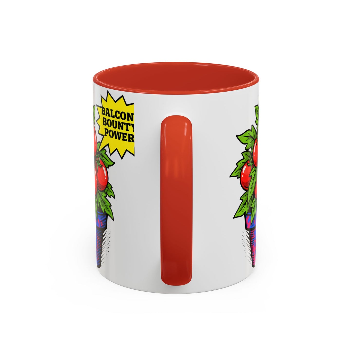 “Balcony Bounty Power!” Coffee Mug – Tomato Plant Garden Accent Mug