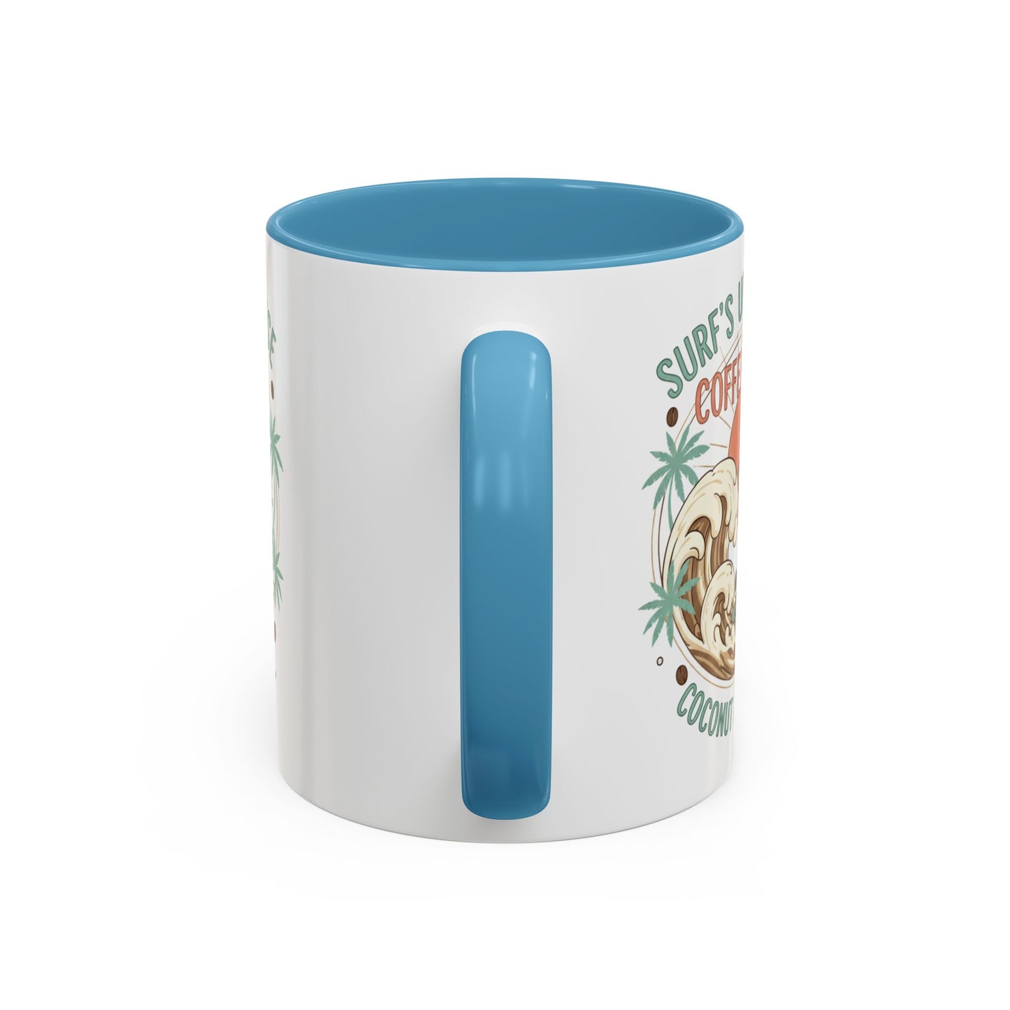 Tropical Surf Monkey Ceramic Coffee Mug | Surf's Up Sunrise Beach Gift