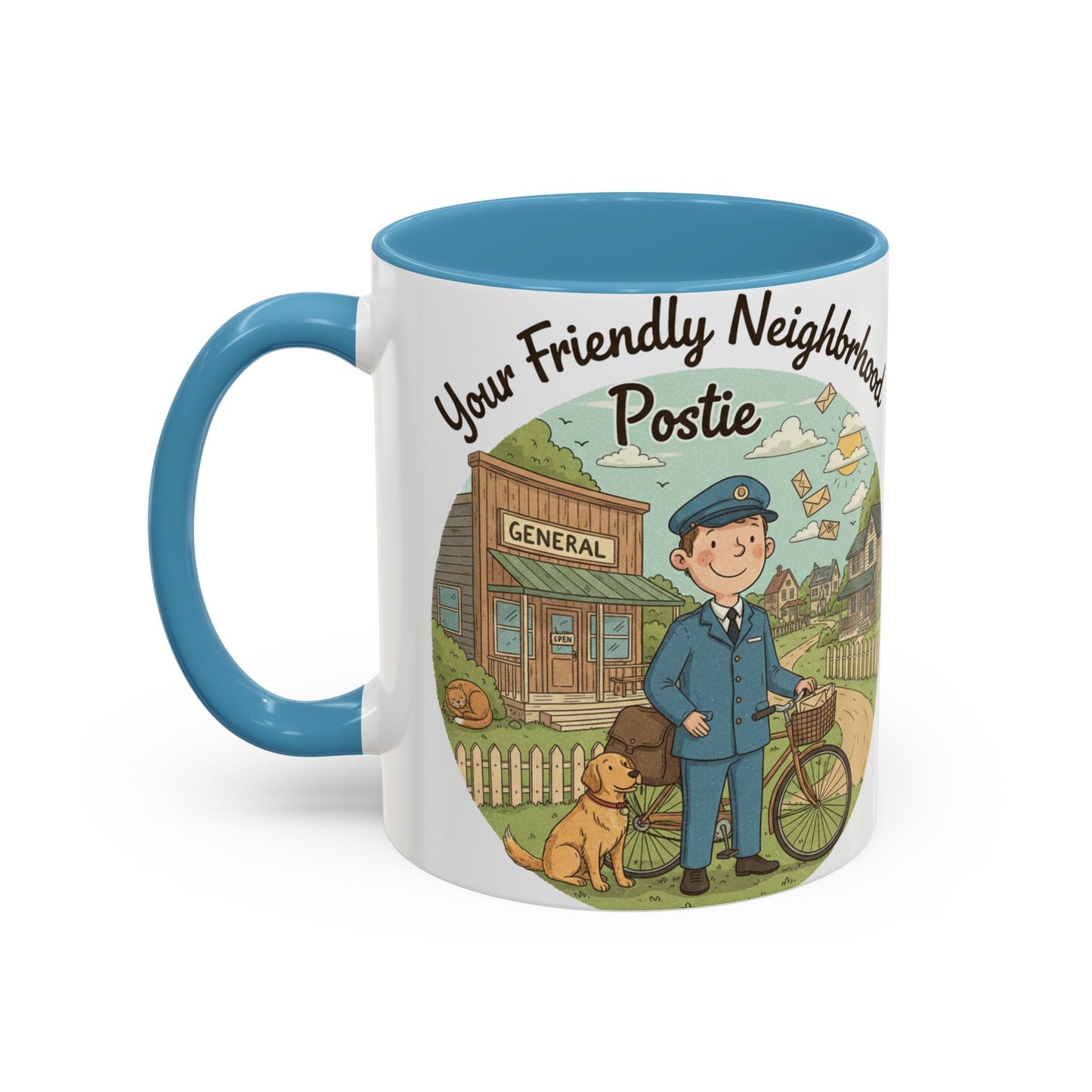 Cozy Neighborhood Coffee Mug Vintage Bike & Cottage Ceramic Accent Mug