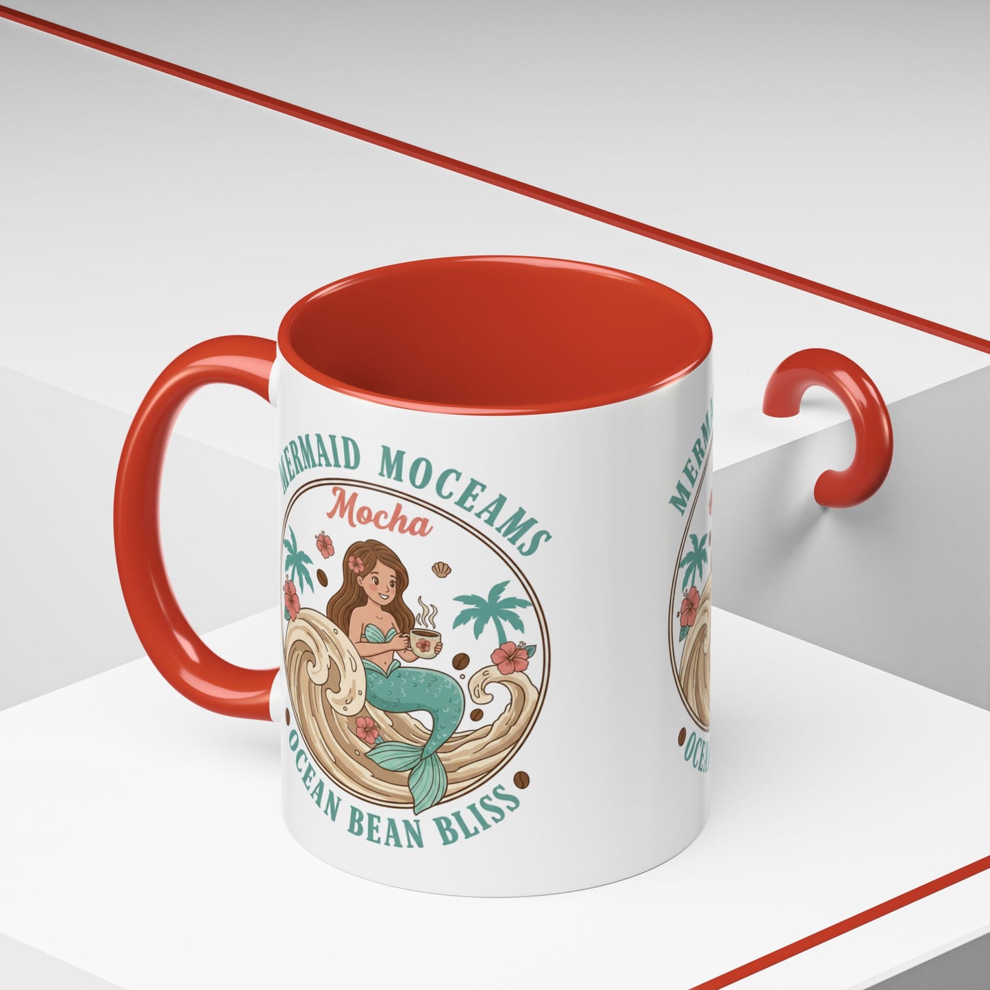 Tropical Palm Ceramic Coffee Mug | Paradise Awaits Beach Gift