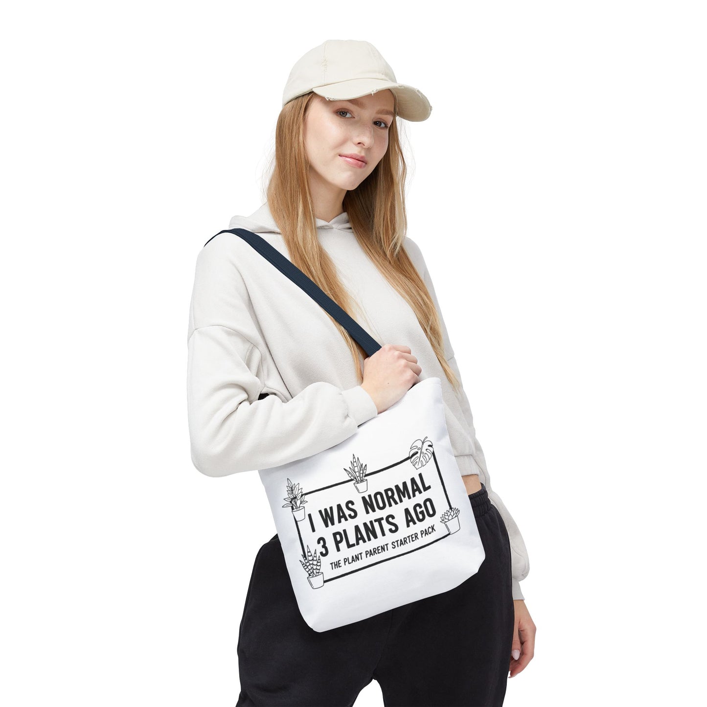 Funny Plant Parent Canvas Tote Bag | I Was Normal 3 Plants Ago Gift