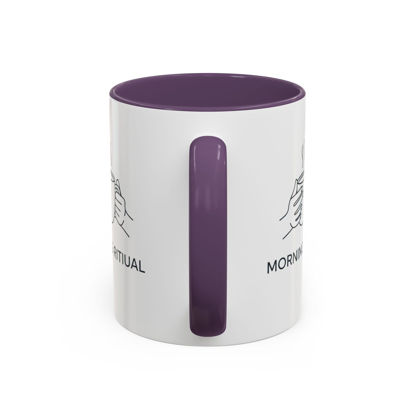 “Morning Ritual” Ceramic Coffee Mug, 11oz Accent Cup