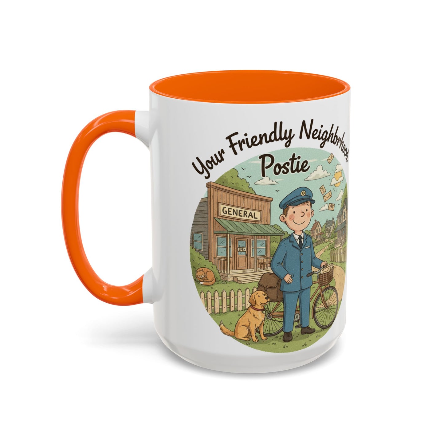 Cozy Neighborhood Coffee Mug Vintage Bike & Cottage Ceramic Accent Mug