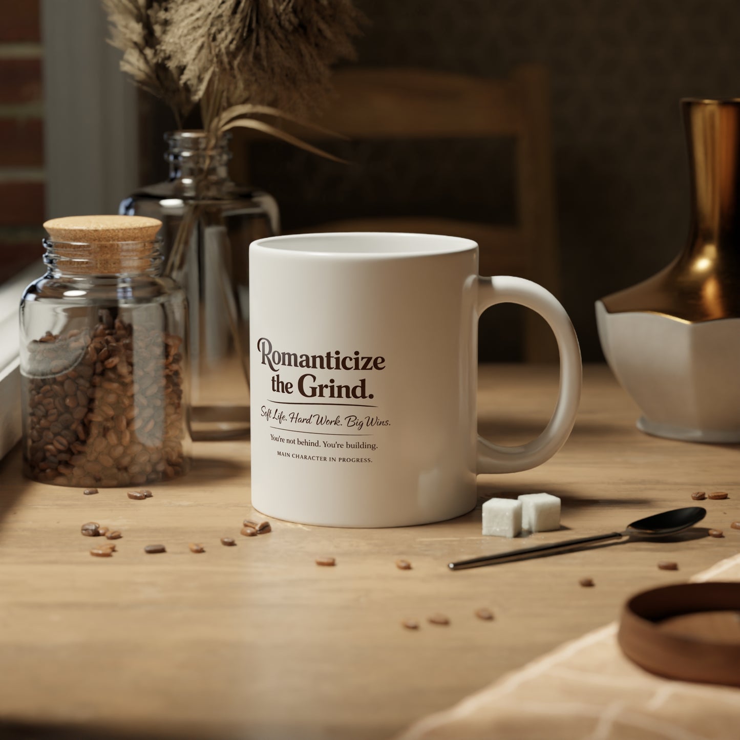 Energy Coffee Cup Motivational Aesthetic Gift for Students & Entrepreneurs
