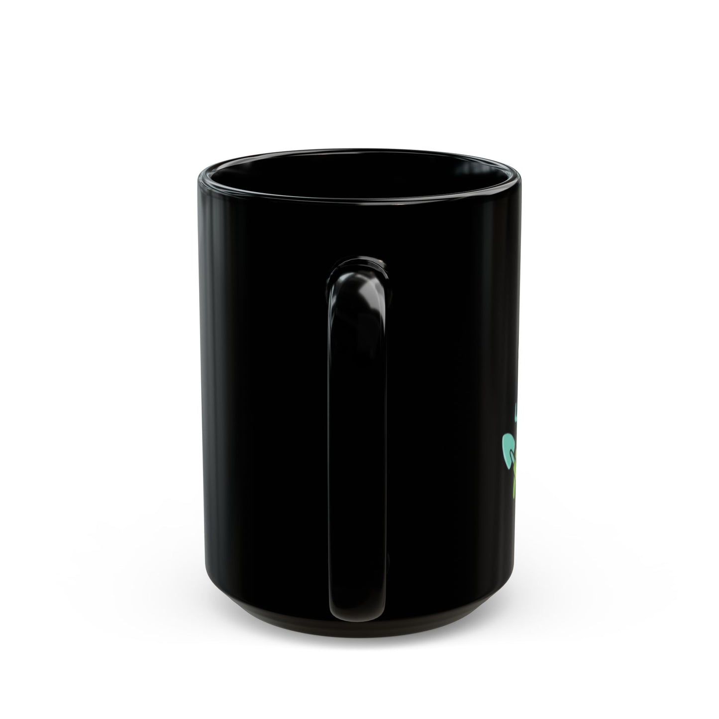 Black Ceramic Veggie Garden Coffee Mug