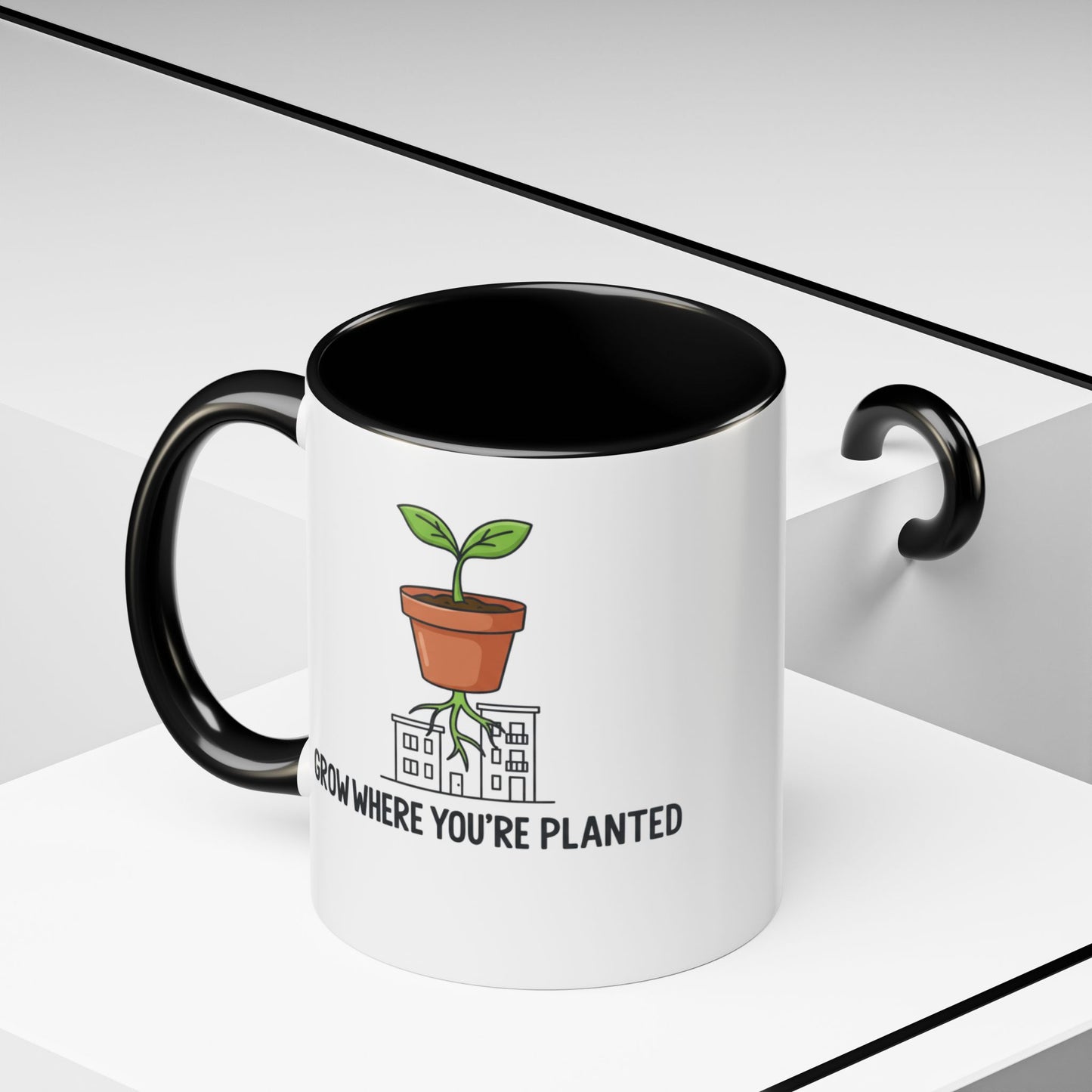 Watered & Well Planted Ceramic Coffee Mug | Plant Lover Gift