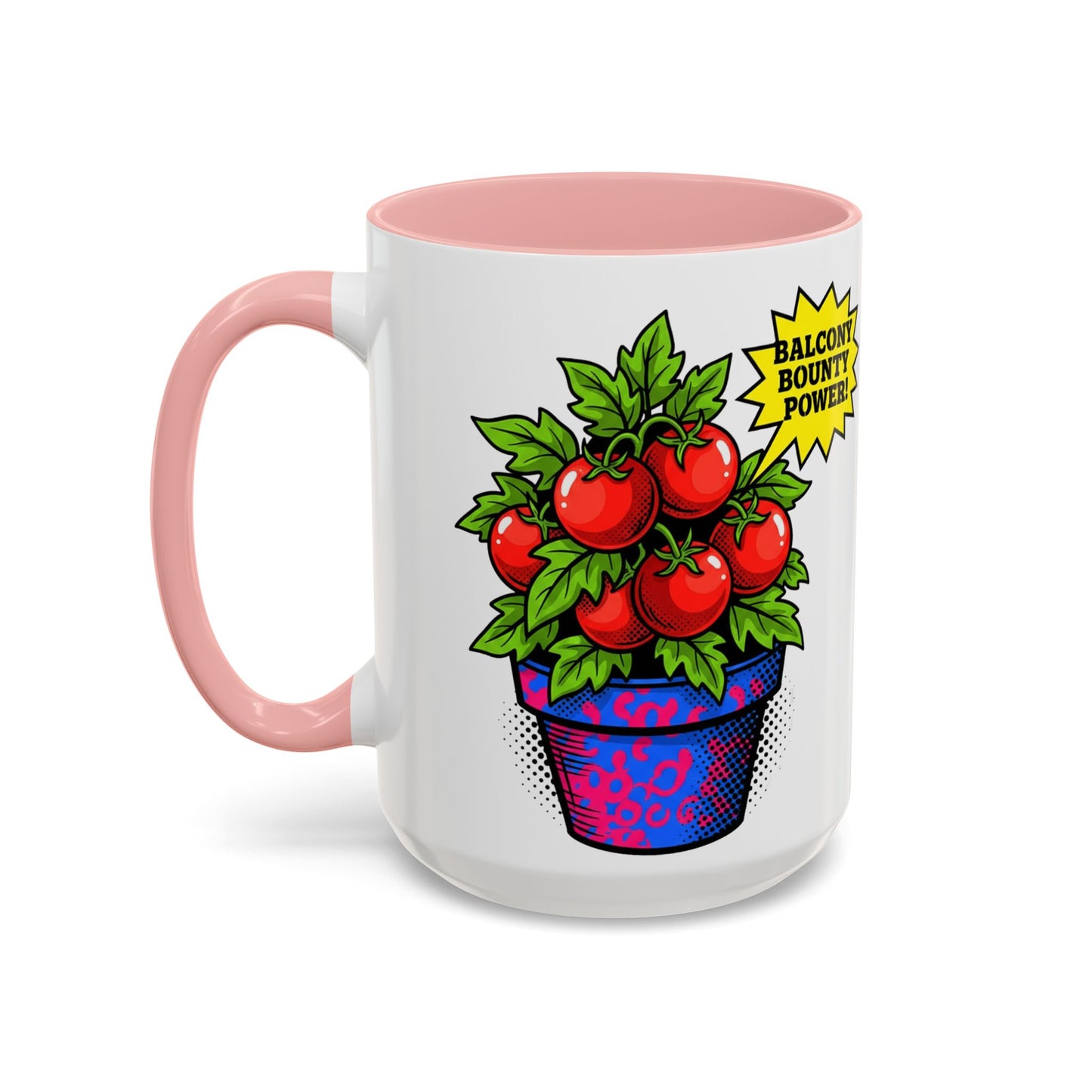 “Balcony Bounty Power!” Coffee Mug – Tomato Plant Garden Accent Mug