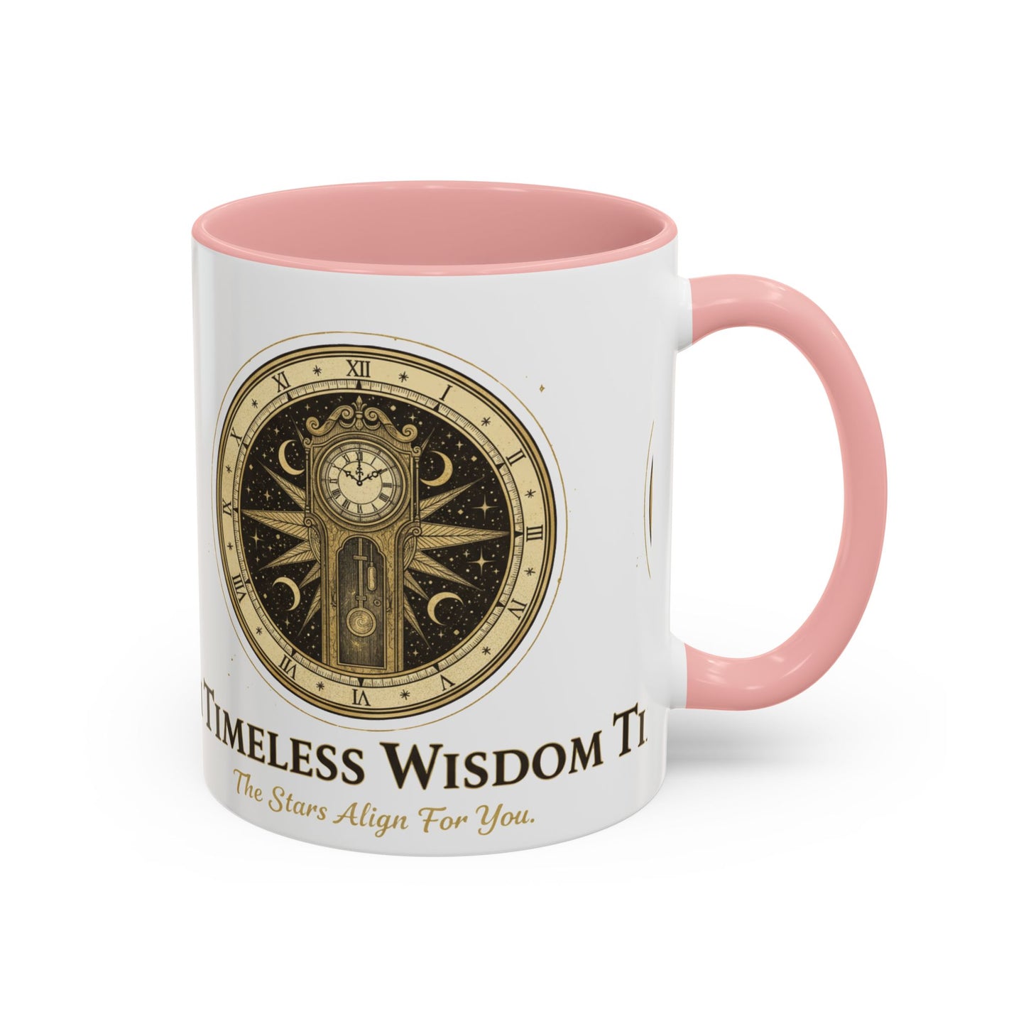 Vintage Celestial Clock Ceramic Coffee Mug | Timeless Wisdom Gift
