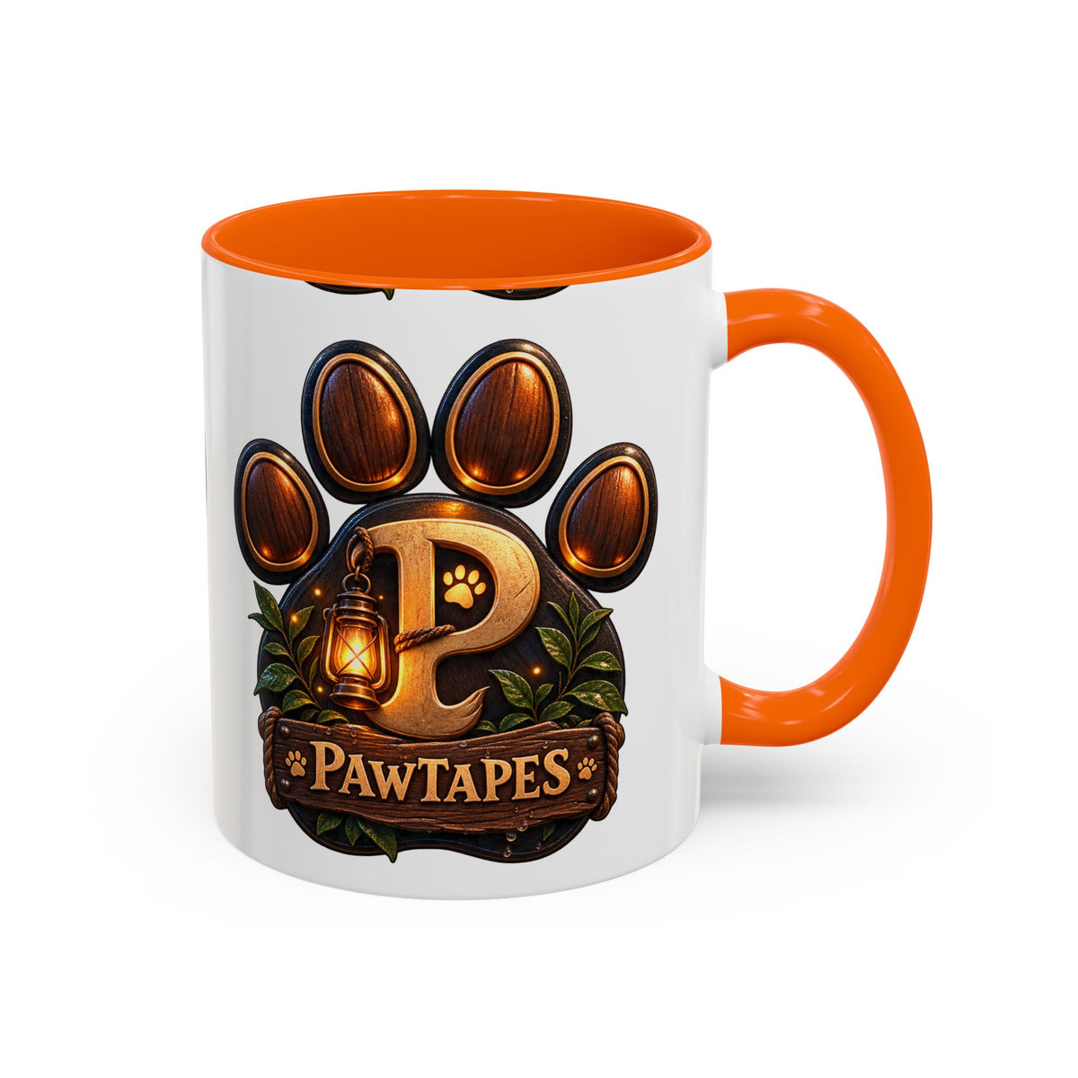 PawTapes Paw Print Accent Mug — Official Channel Merch | 11oz & 15oz