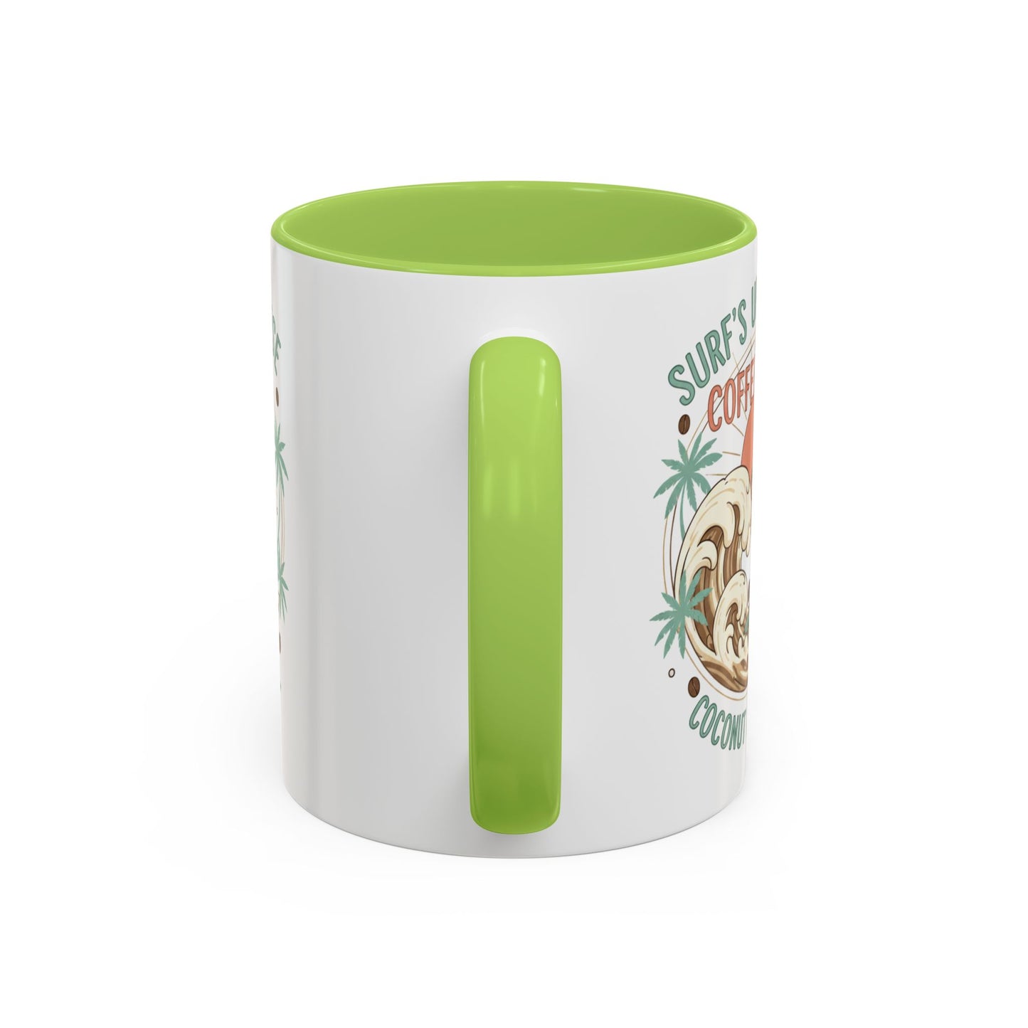 Tropical Surf Monkey Ceramic Coffee Mug | Surf's Up Sunrise Beach Gift