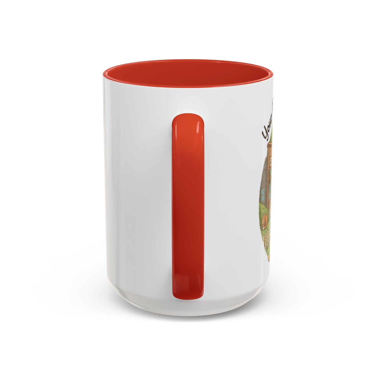Cozy Neighborhood Coffee Mug Vintage Bike & Cottage Ceramic Accent Mug