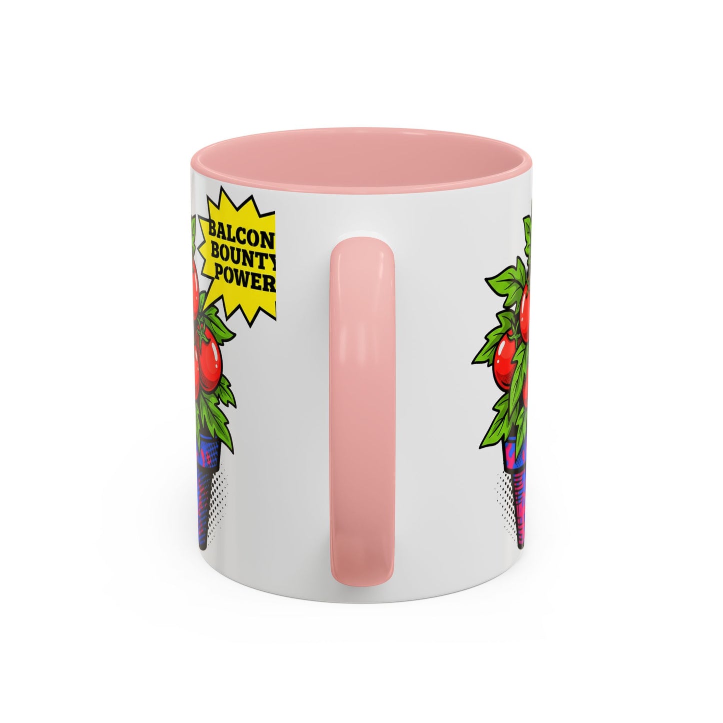 “Balcony Bounty Power!” Coffee Mug – Tomato Plant Garden Accent Mug