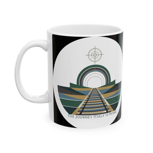 Adventure Path Ceramic Mug  “The Journey Leads You Home” Inspirational Coffee Mug