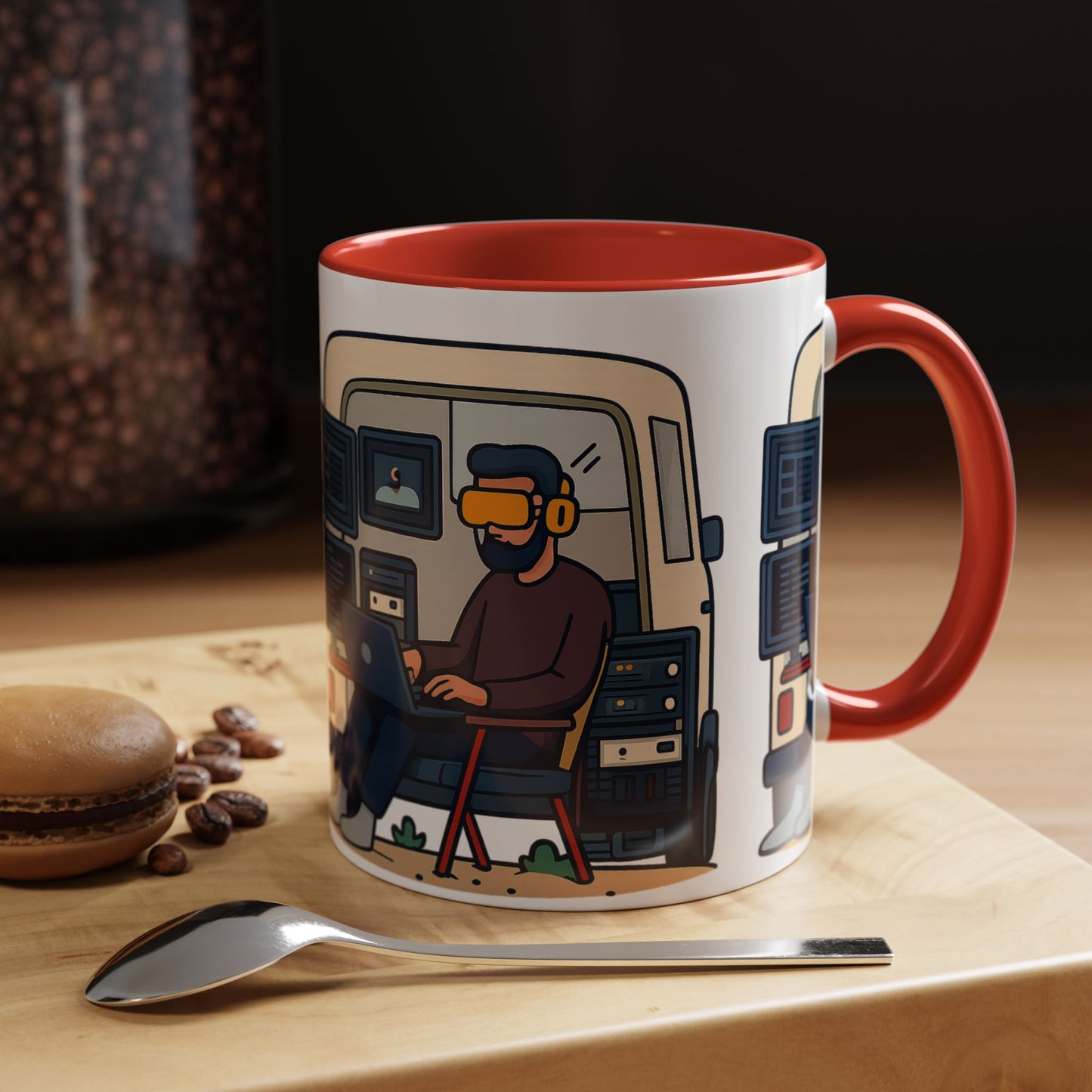Retro Camper Van Ceramic Coffee Mug, 11oz or 15oz