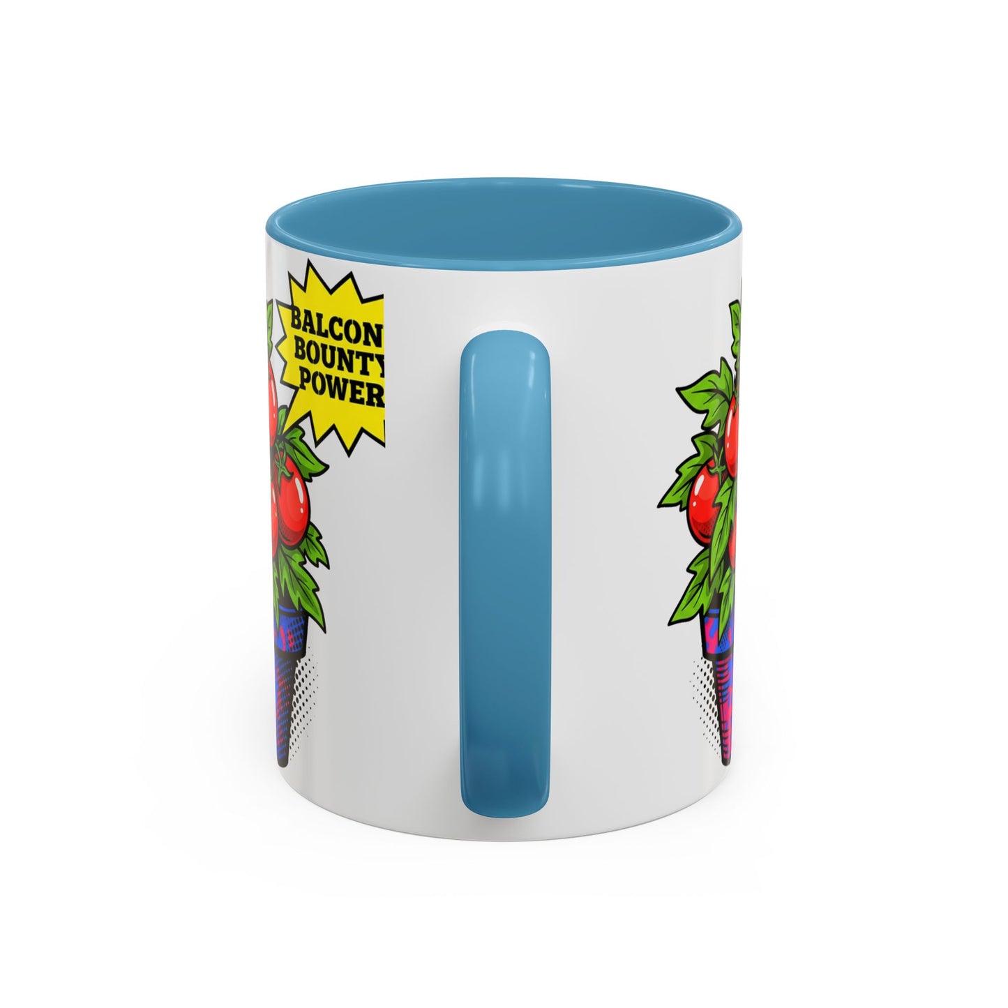 “Balcony Bounty Power!” Coffee Mug – Tomato Plant Garden Accent Mug