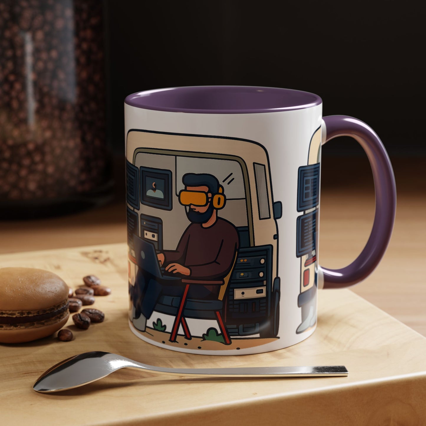 Retro Camper Van Ceramic Coffee Mug, 11oz or 15oz