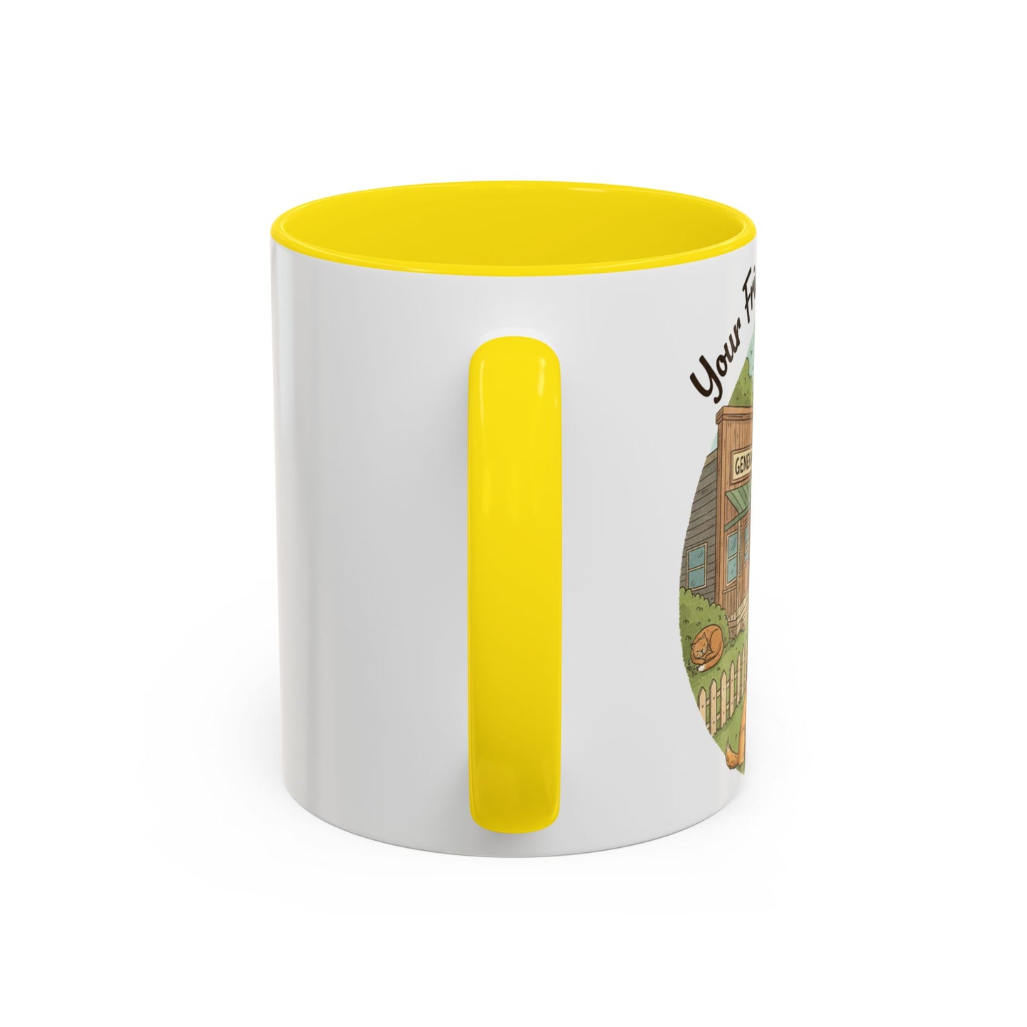 Cozy Neighborhood Coffee Mug Vintage Bike & Cottage Ceramic Accent Mug