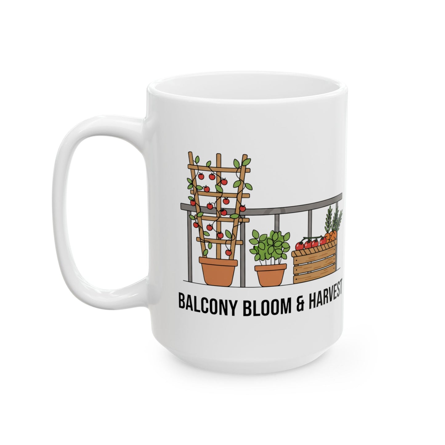 Farmers Market Harvest Mug Rustic Produce Stand Ceramic Coffee Cup
