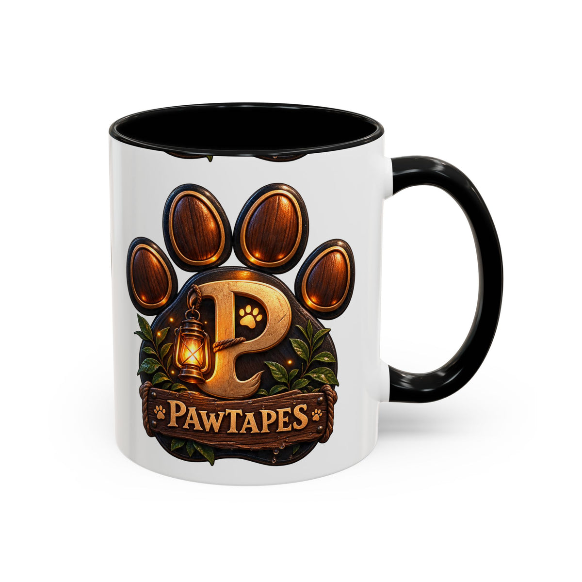 PawTapes Paw Print Accent Mug — Official Channel Merch | 11oz & 15oz