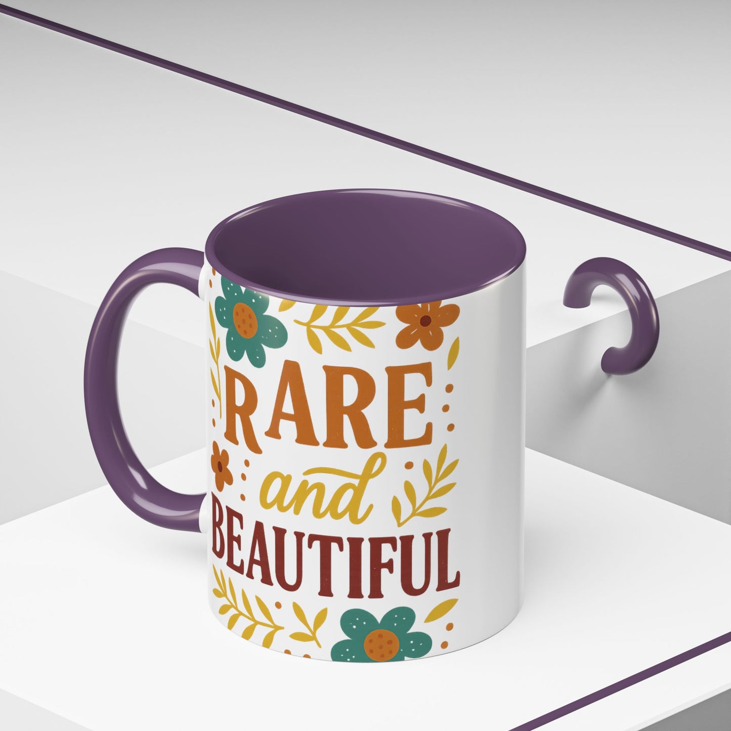 Beautiful Morning Floral Coffee Mug “You Are Beautiful” Inspirational Ceramic Accent Mug