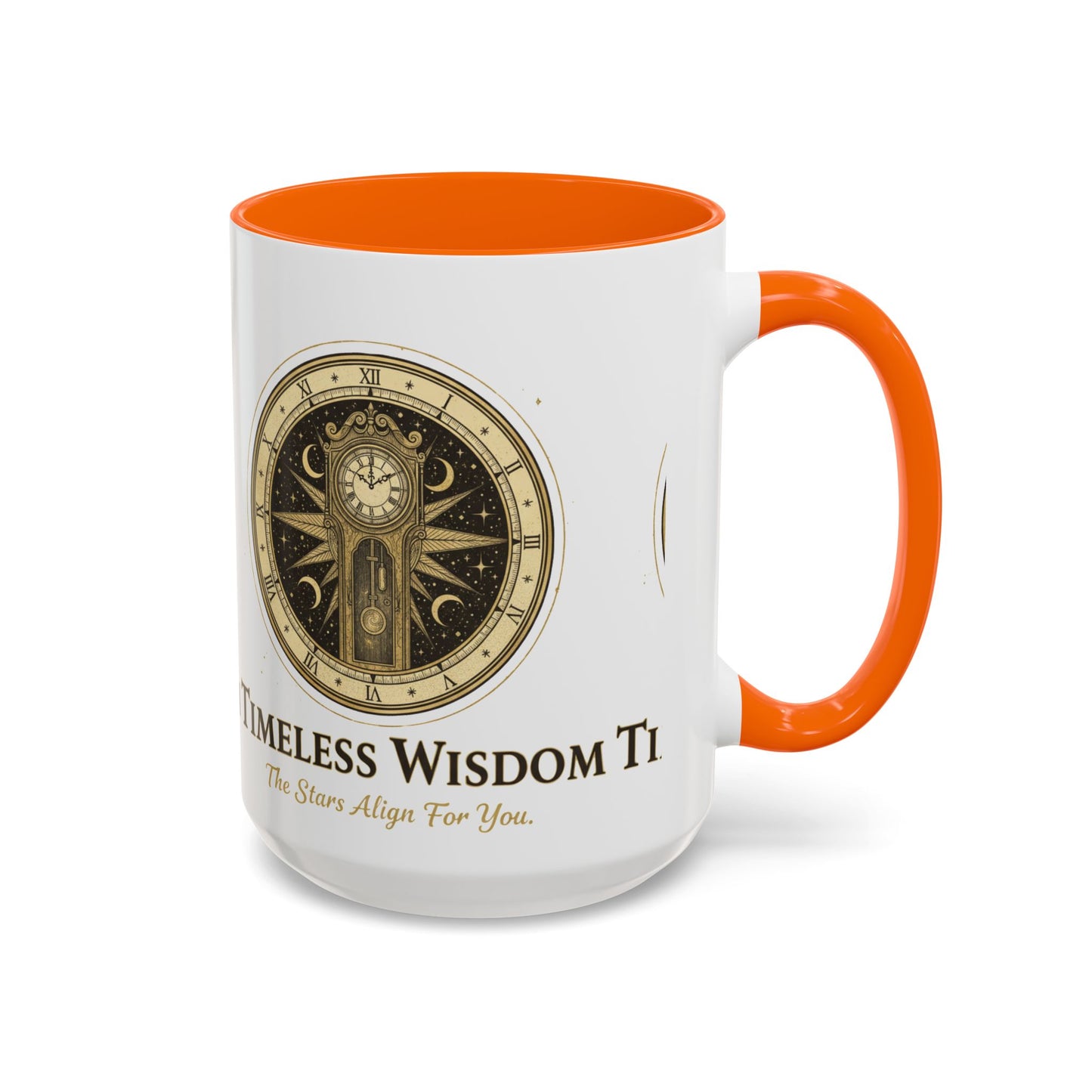 Vintage Celestial Clock Ceramic Coffee Mug | Timeless Wisdom Gift