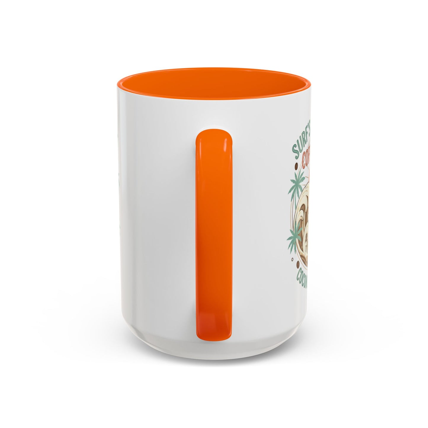 Coffee Mug “Surf’s Up Sunrise: Coconut & Caffeine” Tropical Surf Monkey Accent Mug