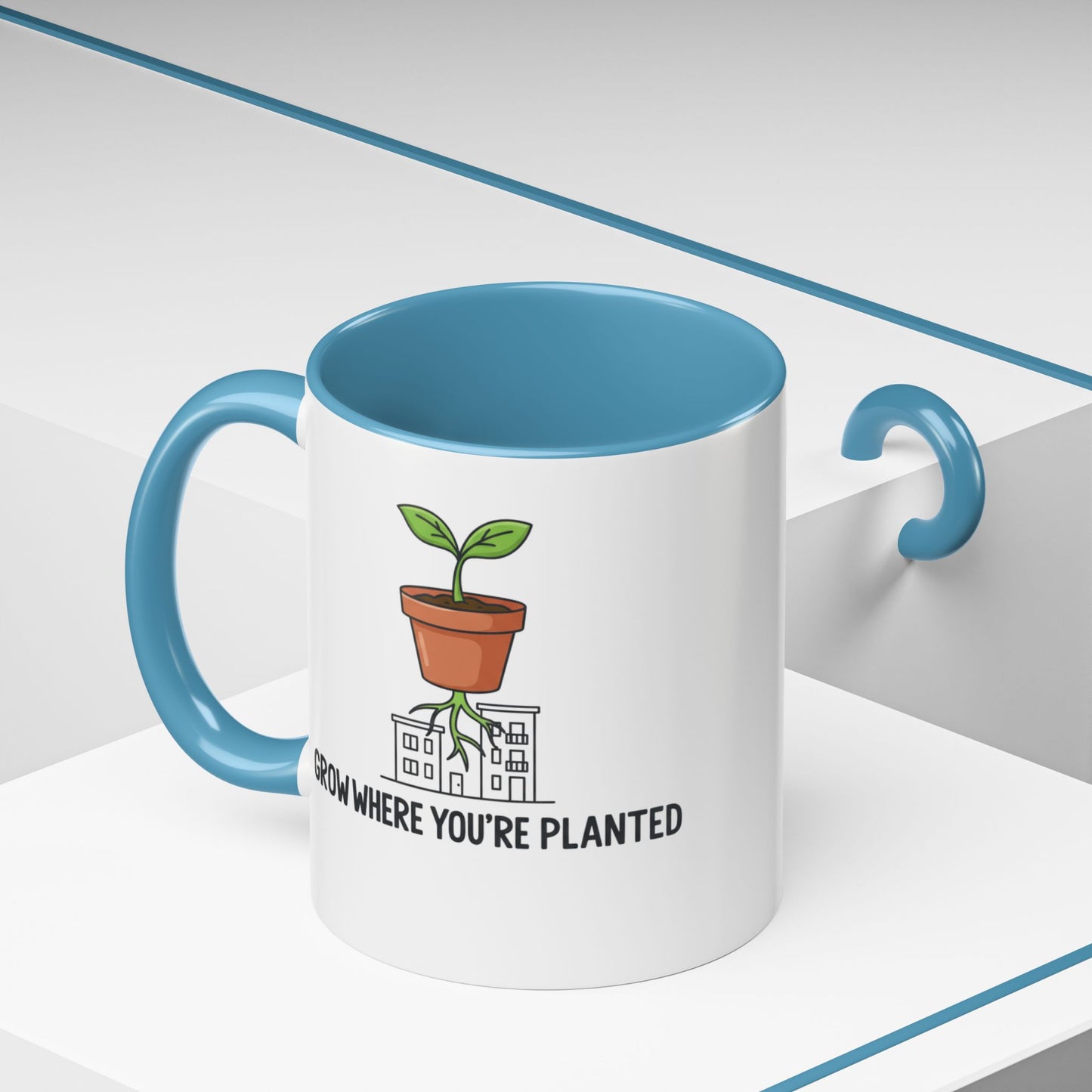 Watered & Well Planted Ceramic Coffee Mug | Plant Lover Gift