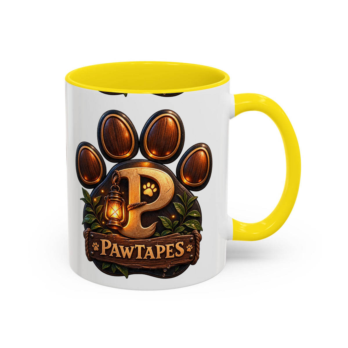 PawTapes Paw Print Accent Mug — Official Channel Merch | 11oz & 15oz