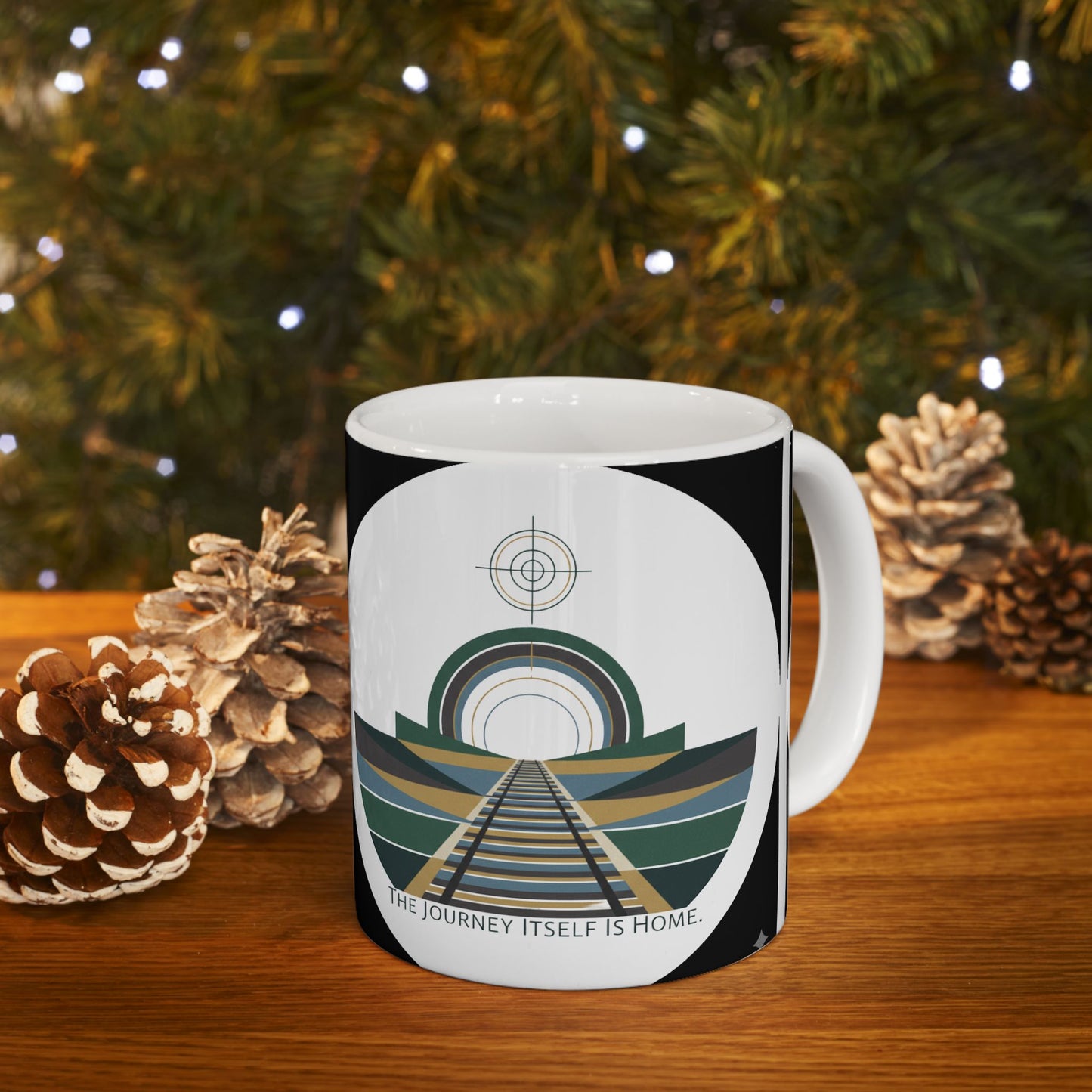 Adventure Path Ceramic Mug  “The Journey Leads You Home” Inspirational Coffee Mug