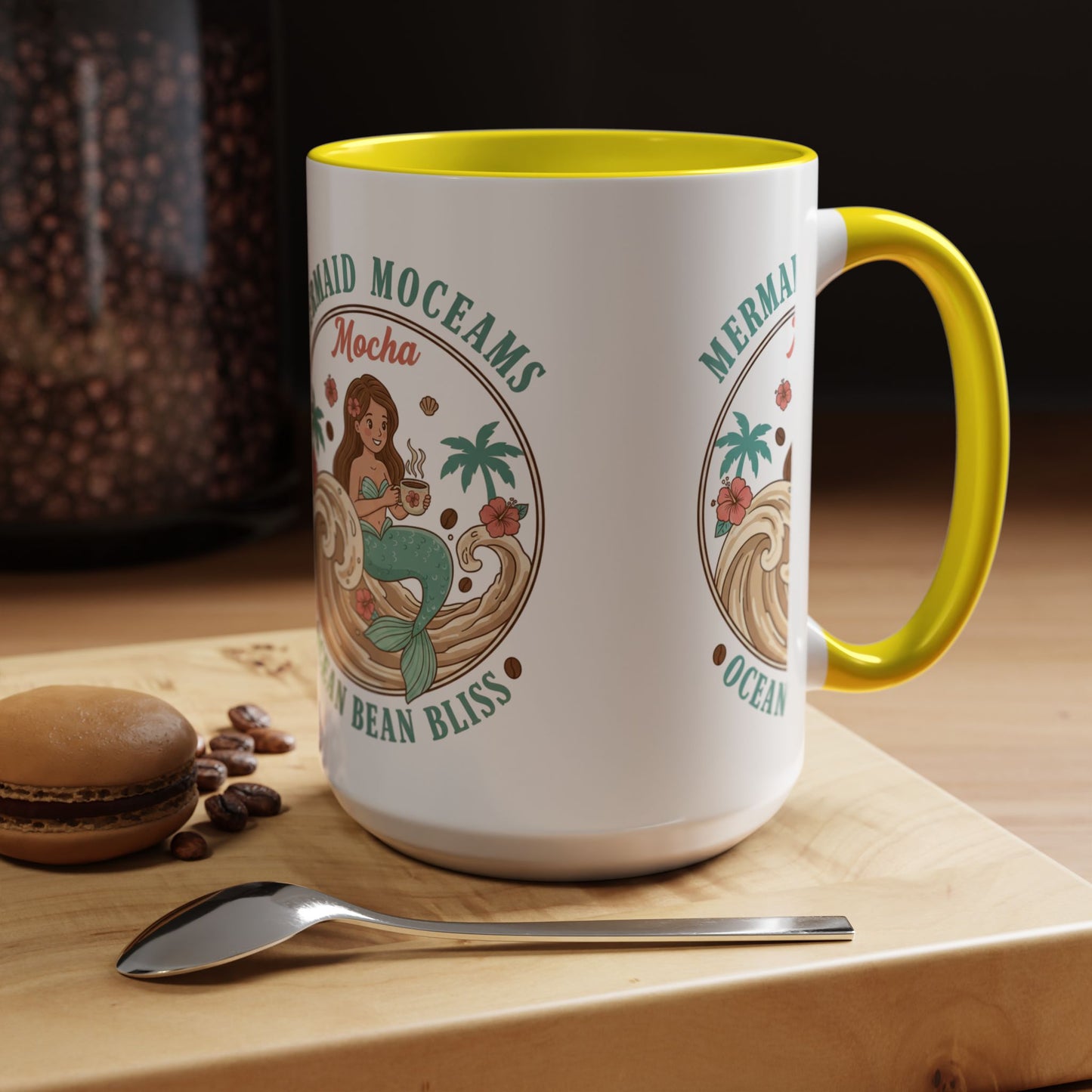 Tropical Palm Ceramic Coffee Mug | Paradise Awaits Beach Gift