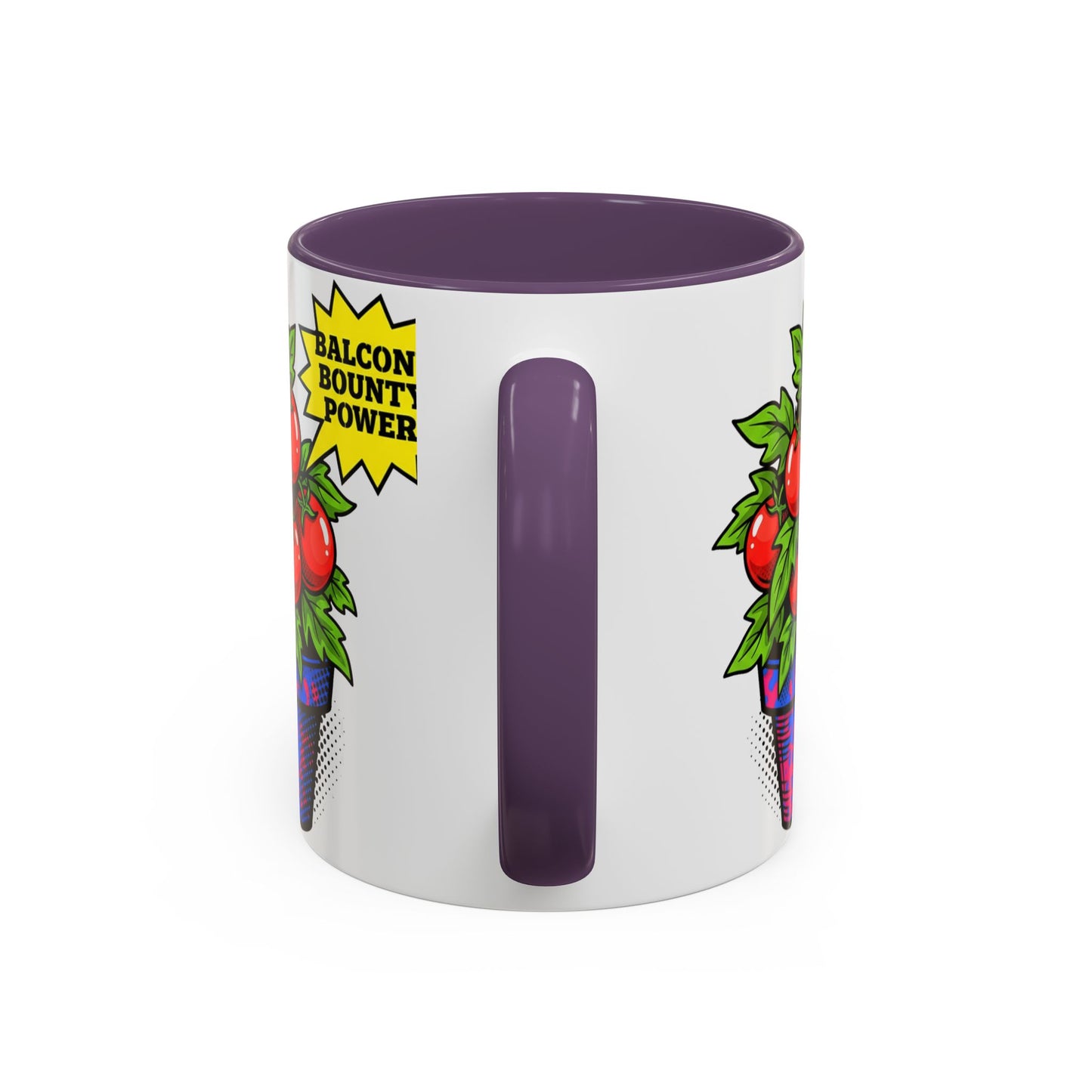 “Balcony Bounty Power!” Coffee Mug – Tomato Plant Garden Accent Mug