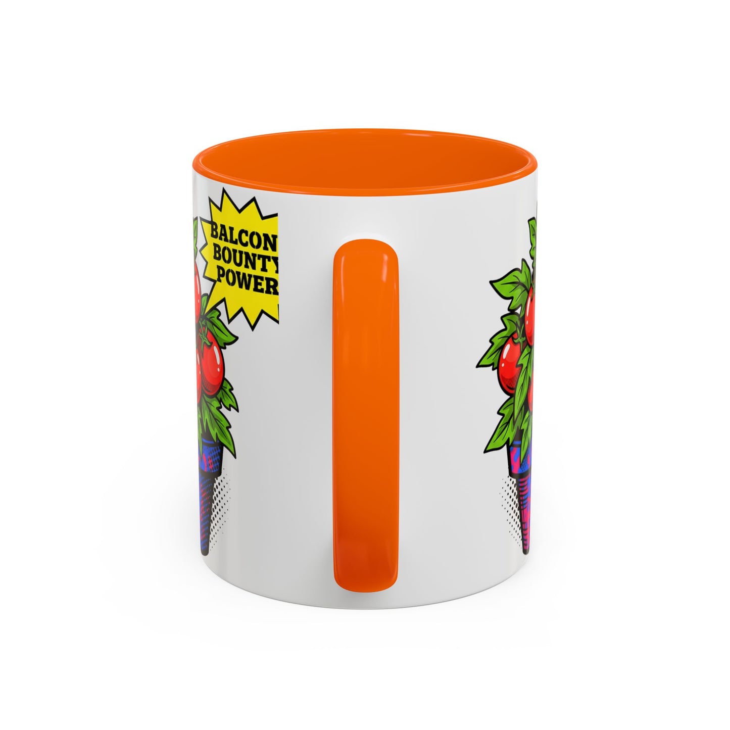 “Balcony Bounty Power!” Coffee Mug – Tomato Plant Garden Accent Mug