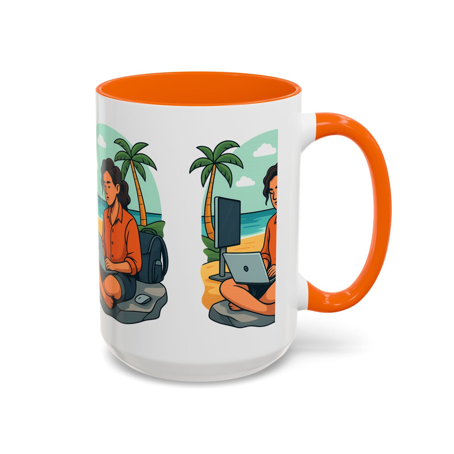 “Be Beautiful” Black-Trim Ceramic Coffee Mug