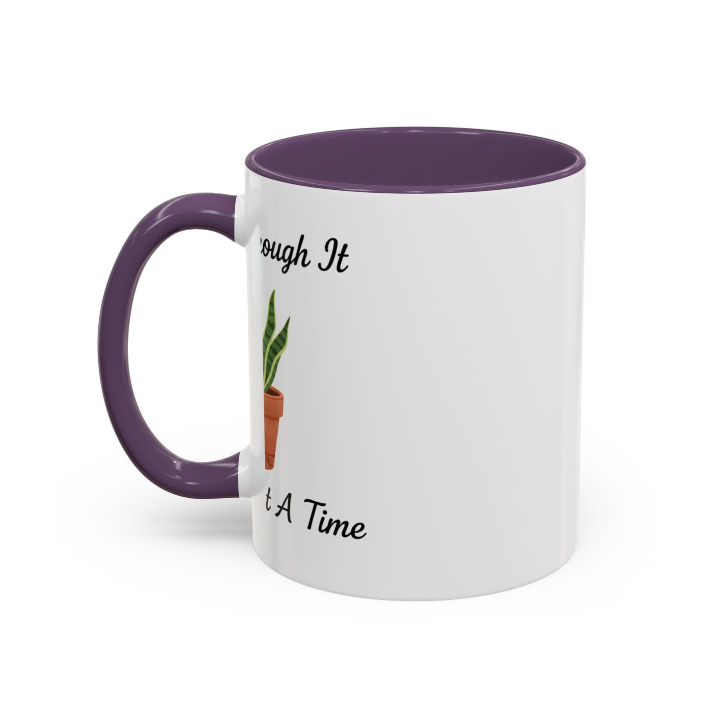 Grow Through It Coffee Mug “One Leaf At A Time” Plant Lover Ceramic Accent Mug